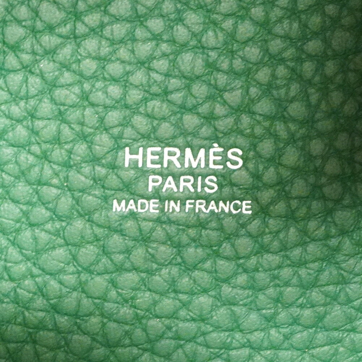Hermes Green Taurillon Clemence Leather Handbag (Pre-Owned)