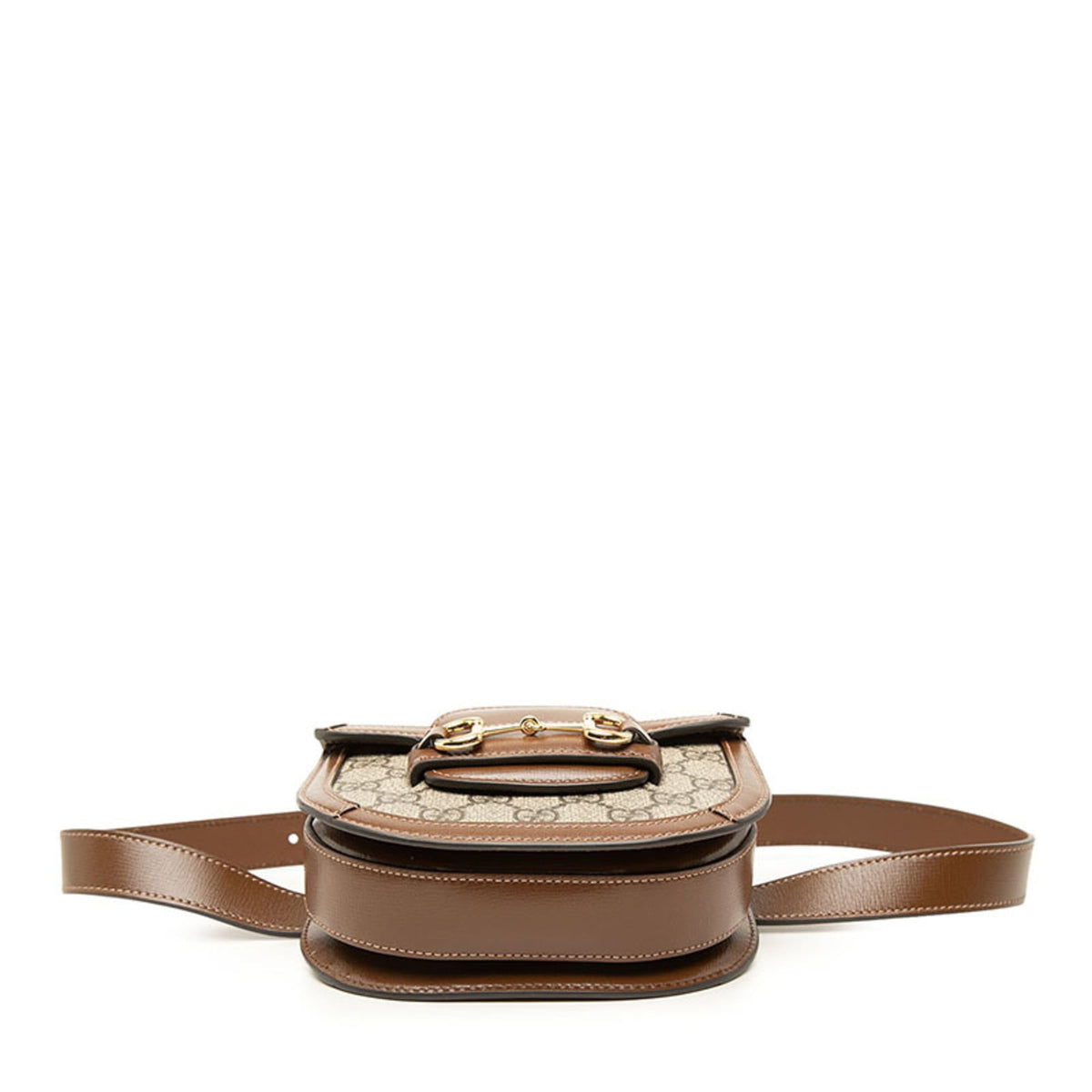 Gucci Beige Brown Pvc Leather Fanny Pack (Pre-Owned)