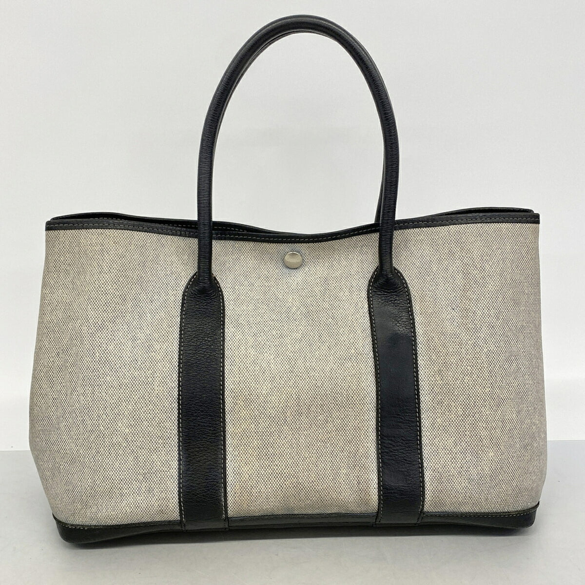 Hermes Black Toile H Tote Bag (Pre-Owned)