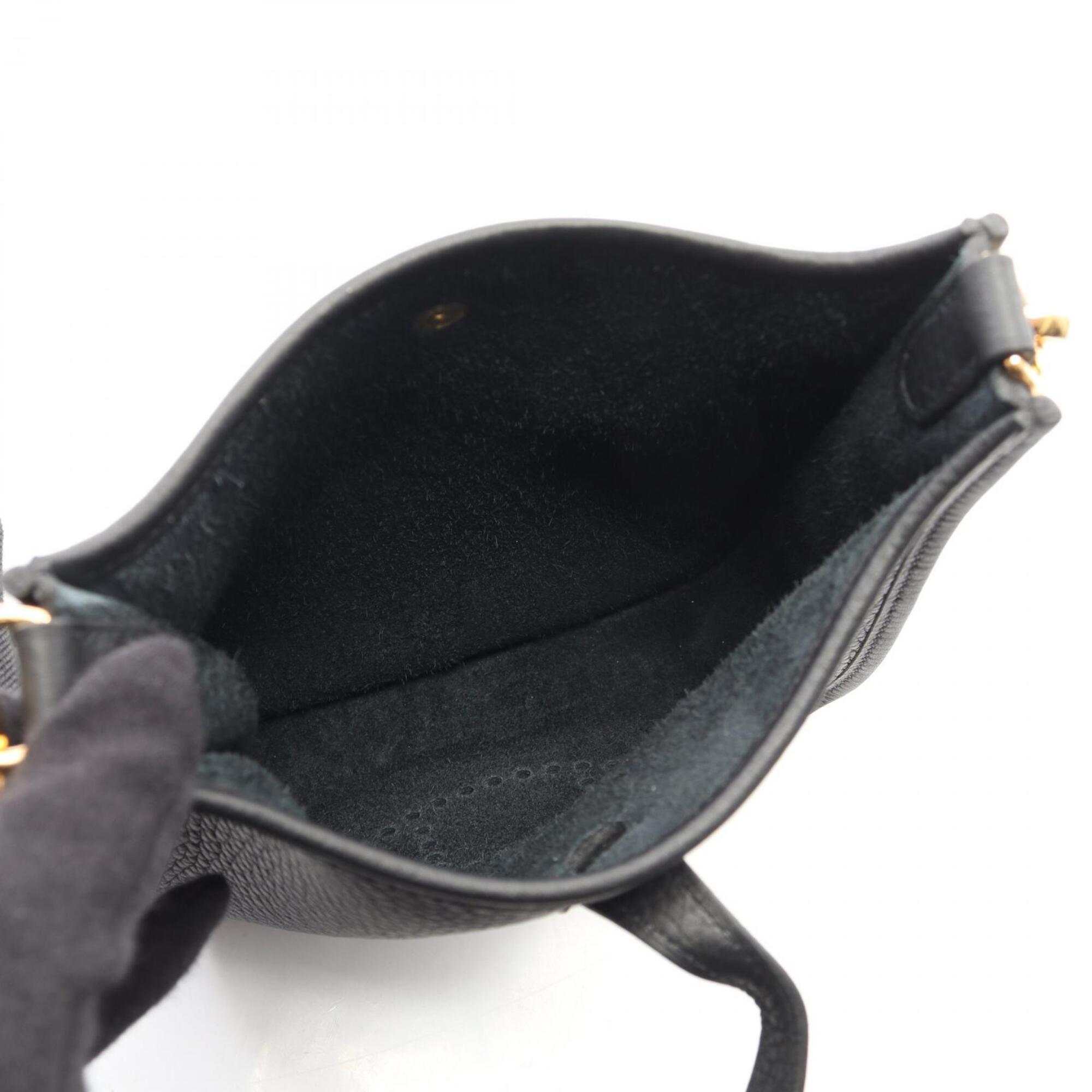 Hermes Black Taurillon Clemence Leather Handbag Shoulder Bag (Pre-Owned)