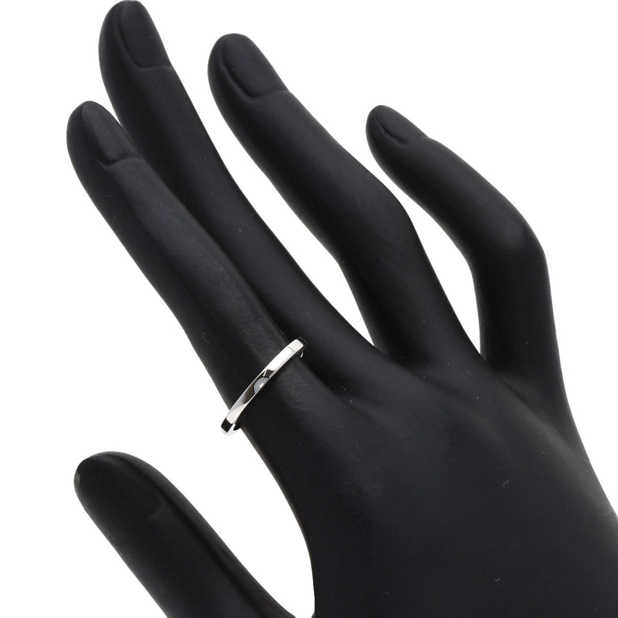 Hermes Platinum 950 Band Ring (Pre-Owned)