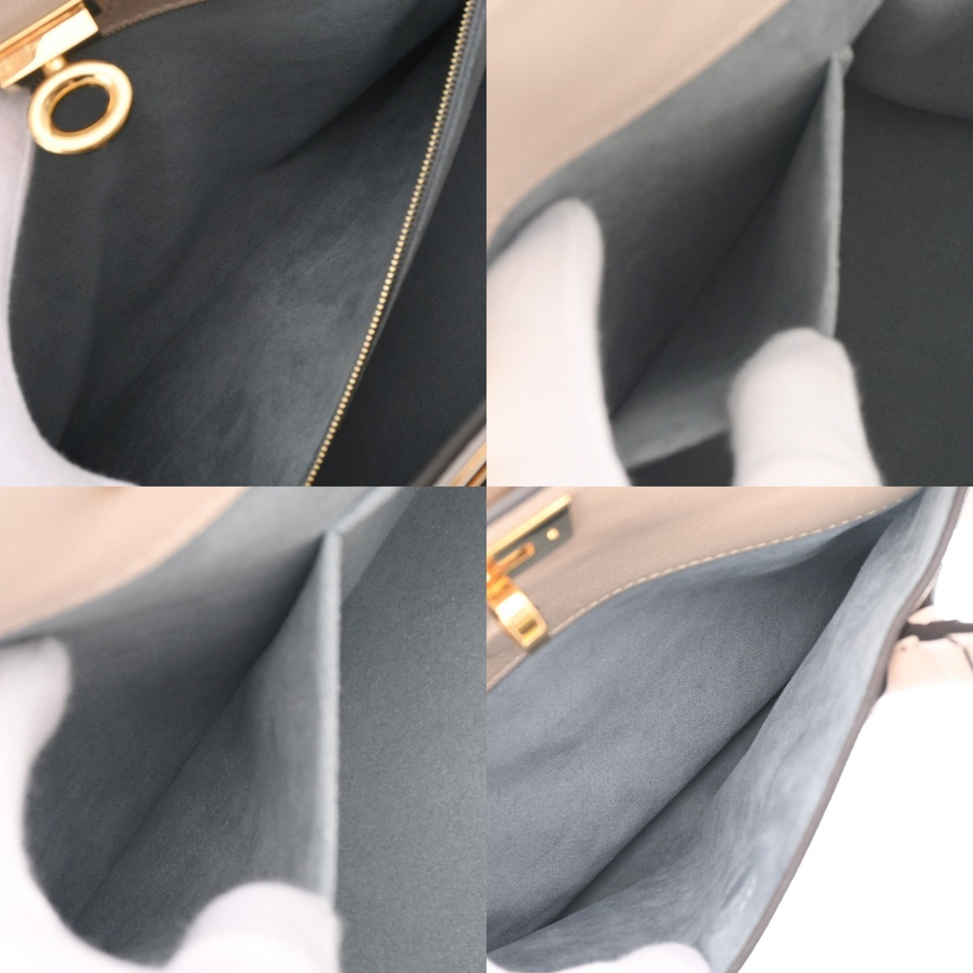 Louis Vuitton Brown Grayish Monogram Canvas Leather Handbag Tote Bag (Pre-Owned)