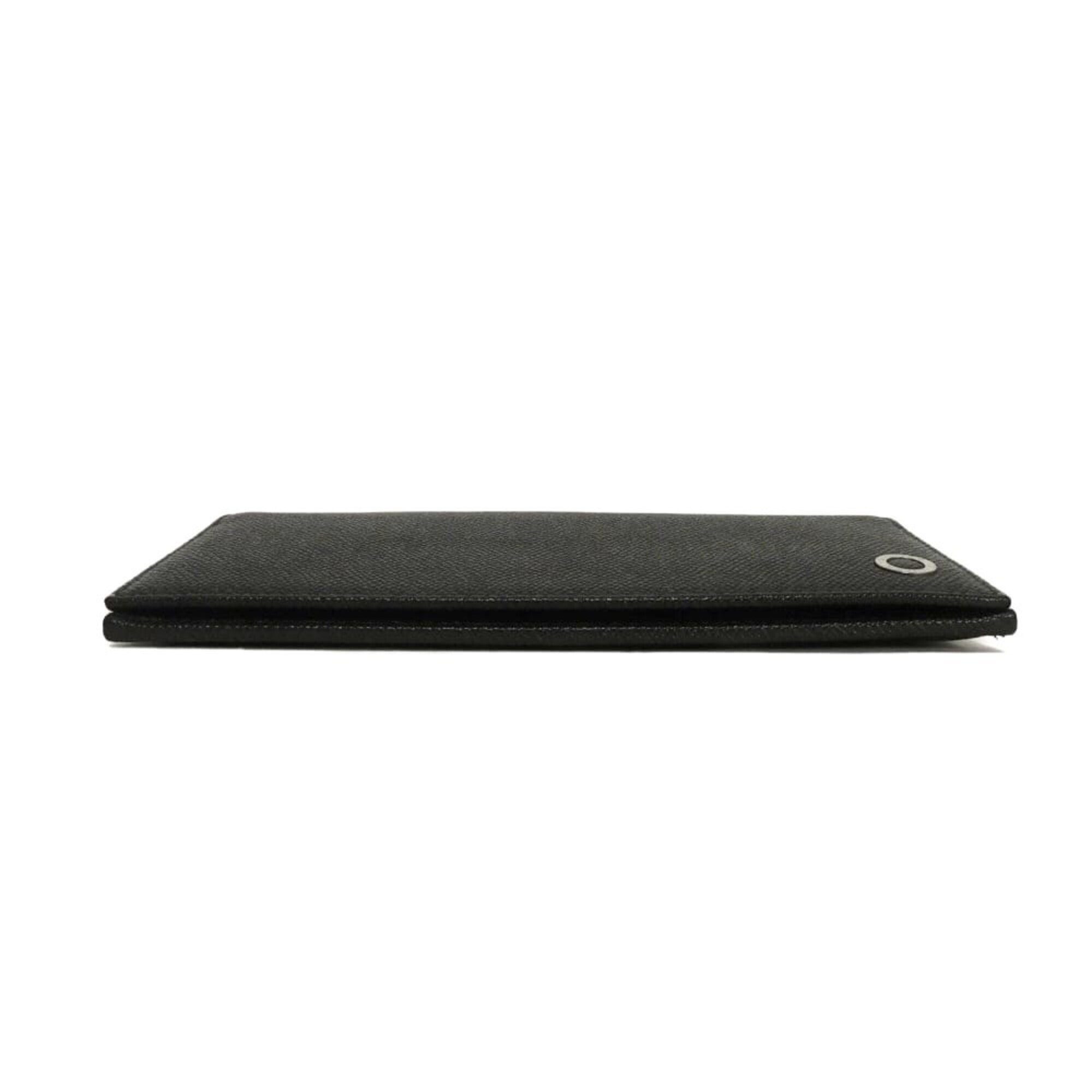 Bvlgari Black Leather Long Wallet (Bi-Fold) (Pre-Owned)