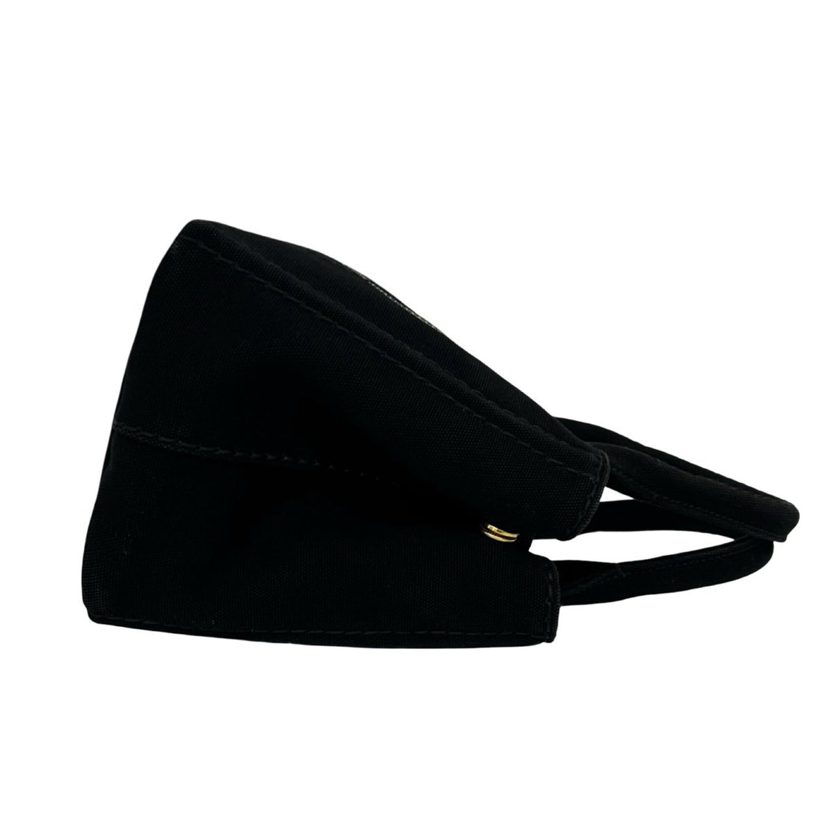 Prada Black Canvas Handbag Shoulder Bag Tote Bag (Pre-Owned)