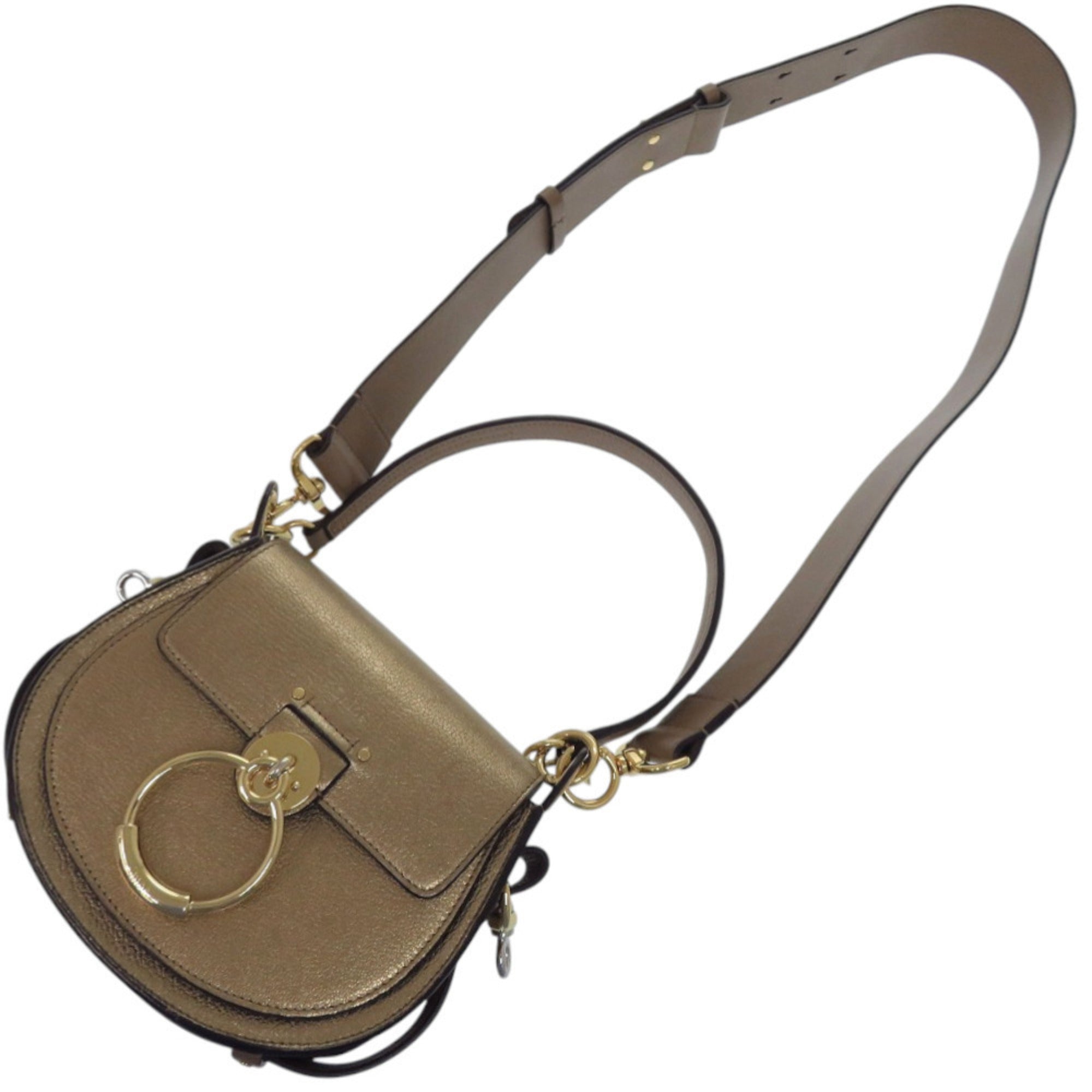 Chloé Gold Leather Shoulder Bag (Pre-Owned)