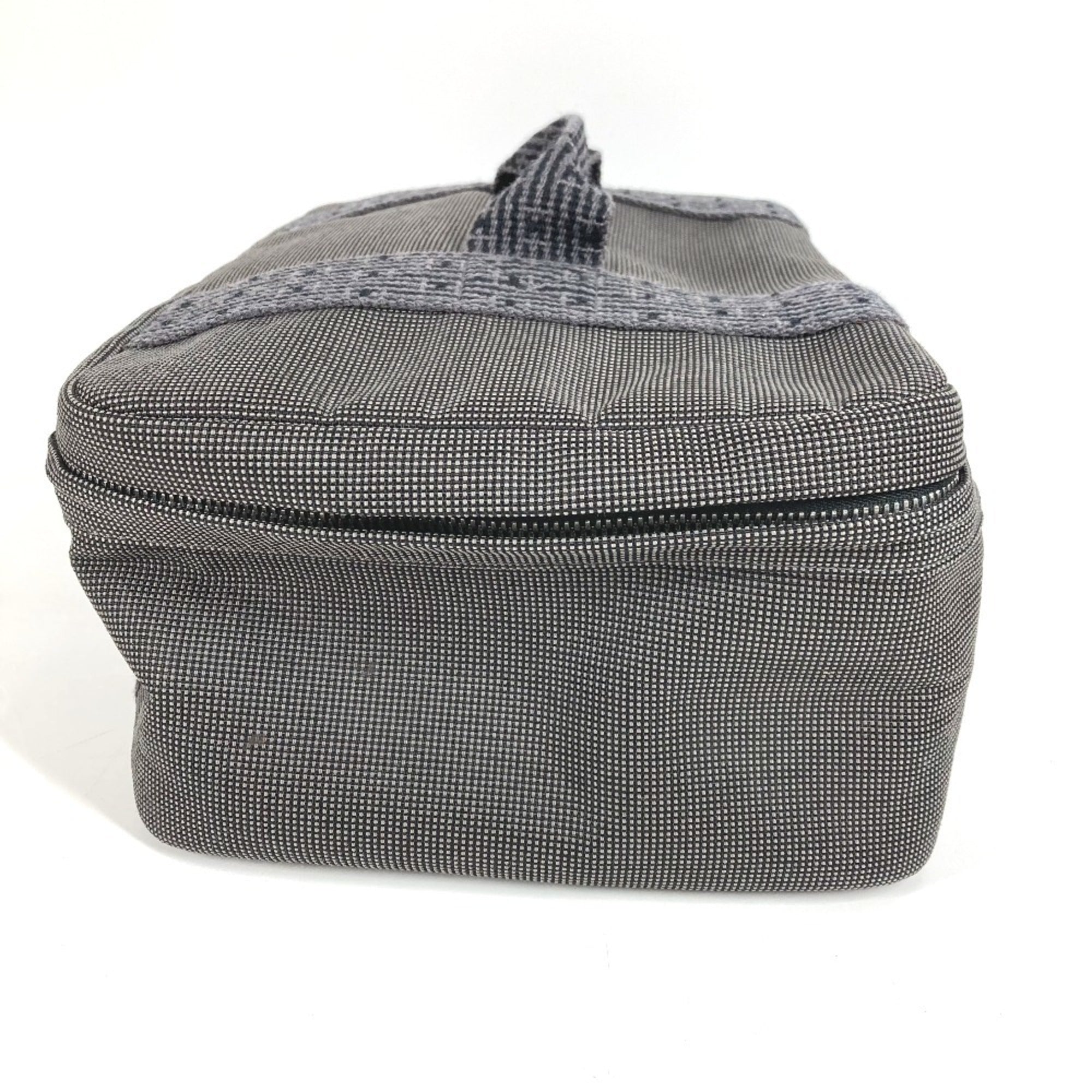 Hermes Gray Canvas Handbag Pouch Vanity Bag (Pre-Owned)