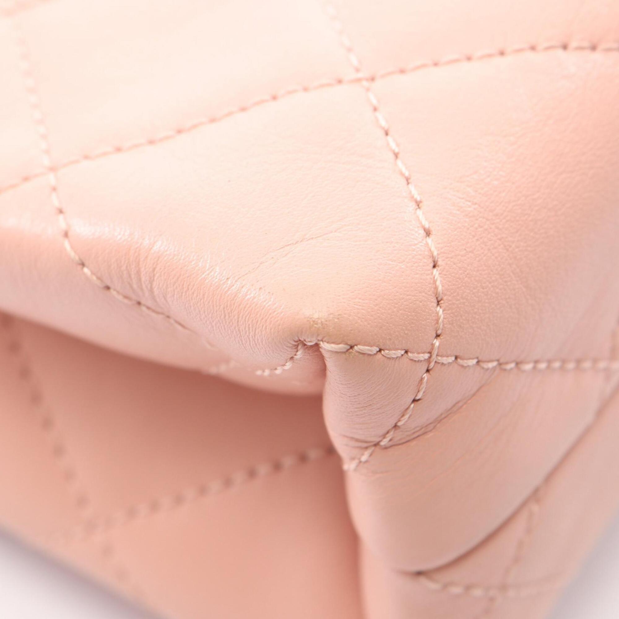 Chanel Pink Leather Handbag Shoulder Bag (Pre-Owned)