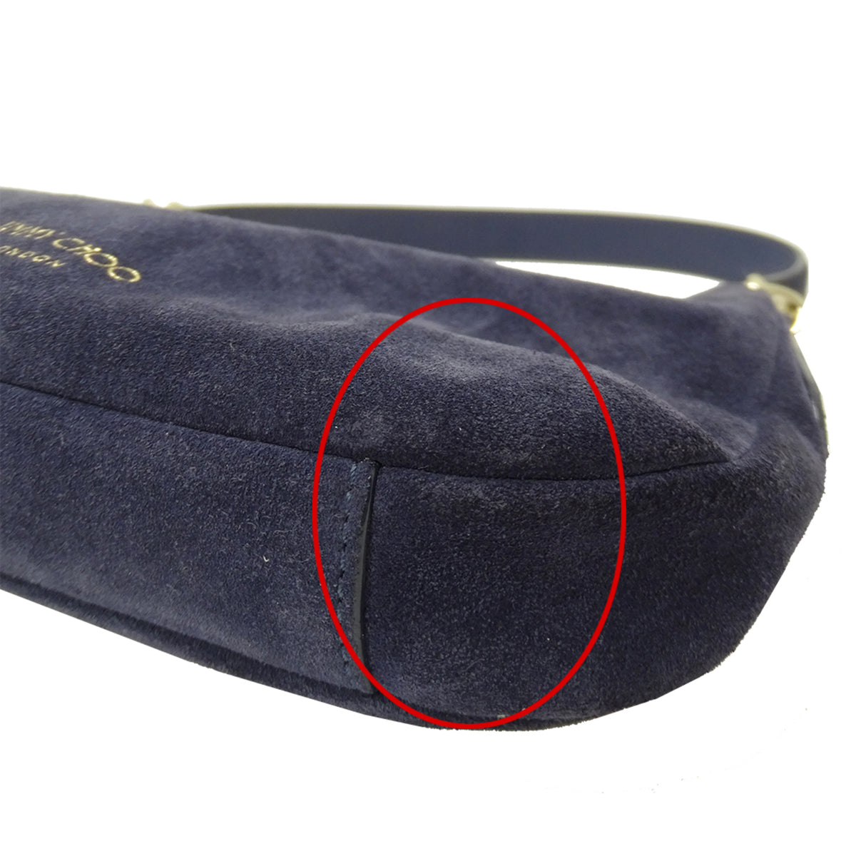 Jimmy Choo Navy Leather Handbag Shoulder Bag (Pre-Owned)