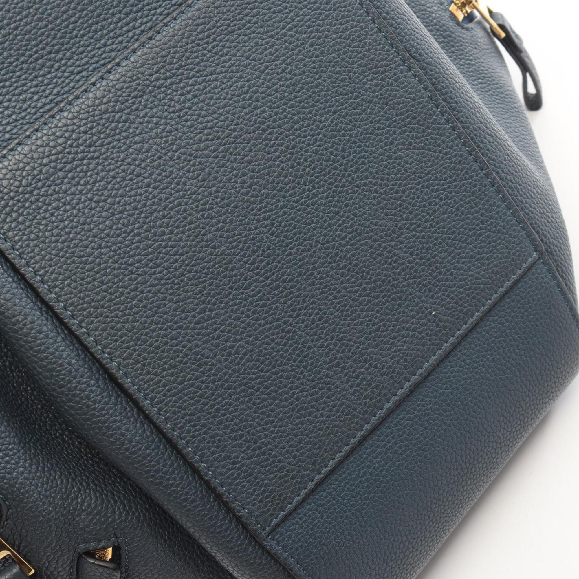 Loewe Navy Leather Handbag (Pre-Owned)