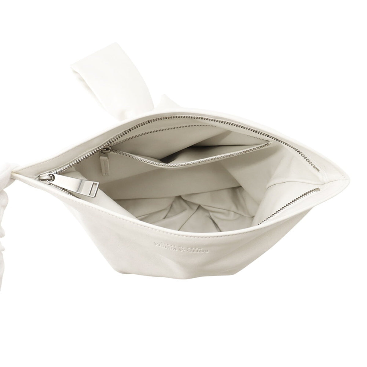 Bottega Veneta White Leather Handbag (Pre-Owned)