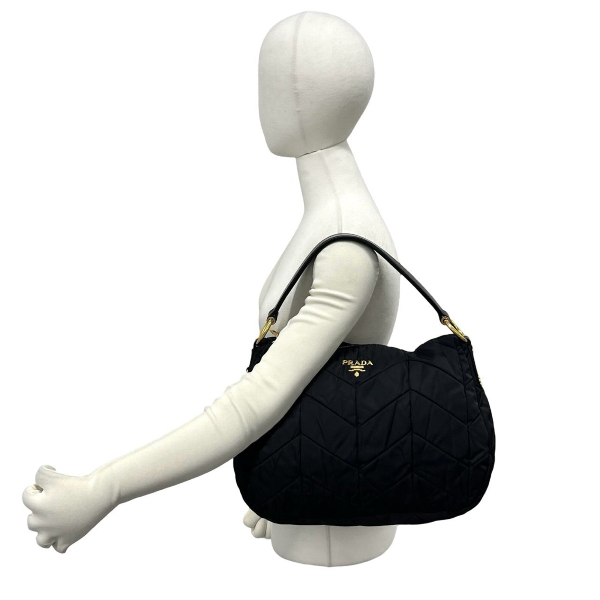 Prada Black Nylon Handbag Shoulder Bag (Pre-Owned)