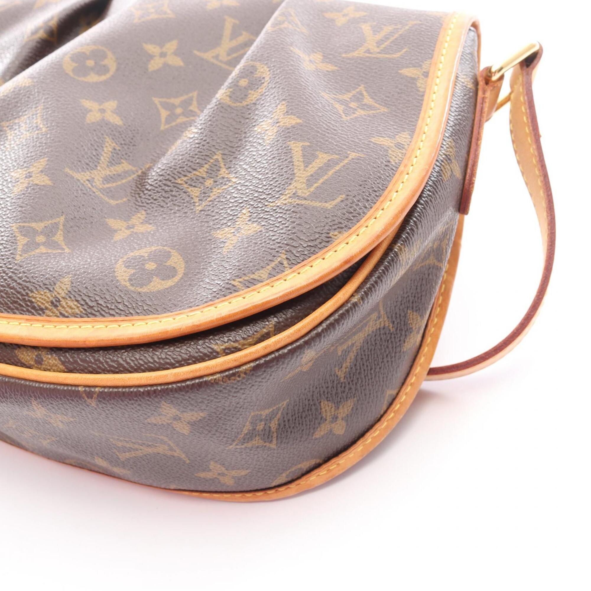 Louis Vuitton Brown Monogram Coated Canvas Leather Handbag Shoulder Bag (Pre-Owned)