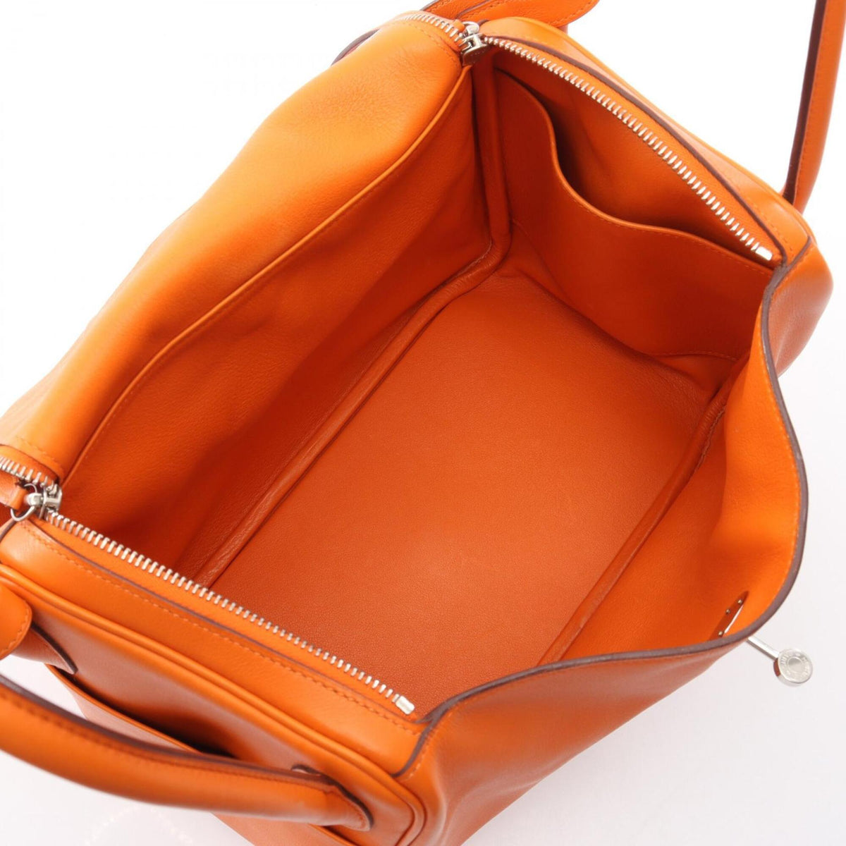 Hermes Orange Swift Leather Handbag Shoulder Bag (Pre-Owned)