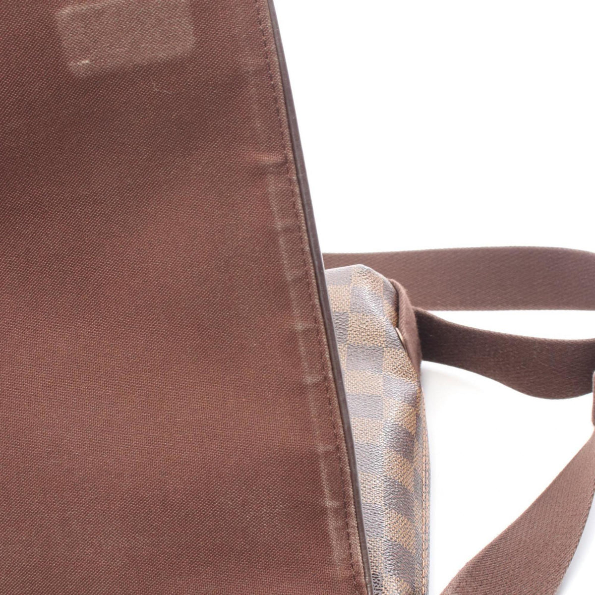 Louis Vuitton Brown Damier Canvas Coated Canvas Leather Handbag Shoulder Bag (Pre-Owned)
