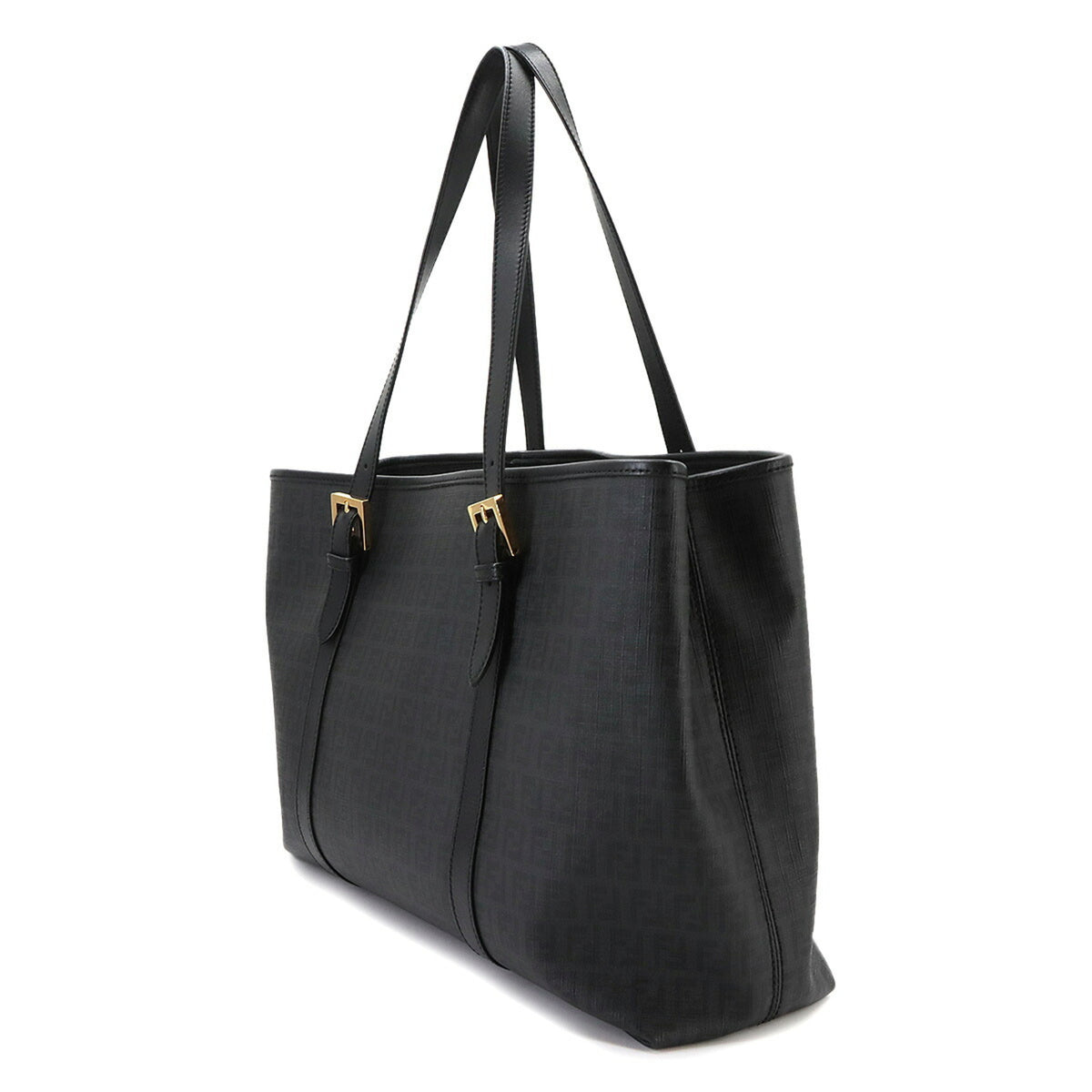 Fendi Black Pvc Leather Tote Bag (Pre-Owned)