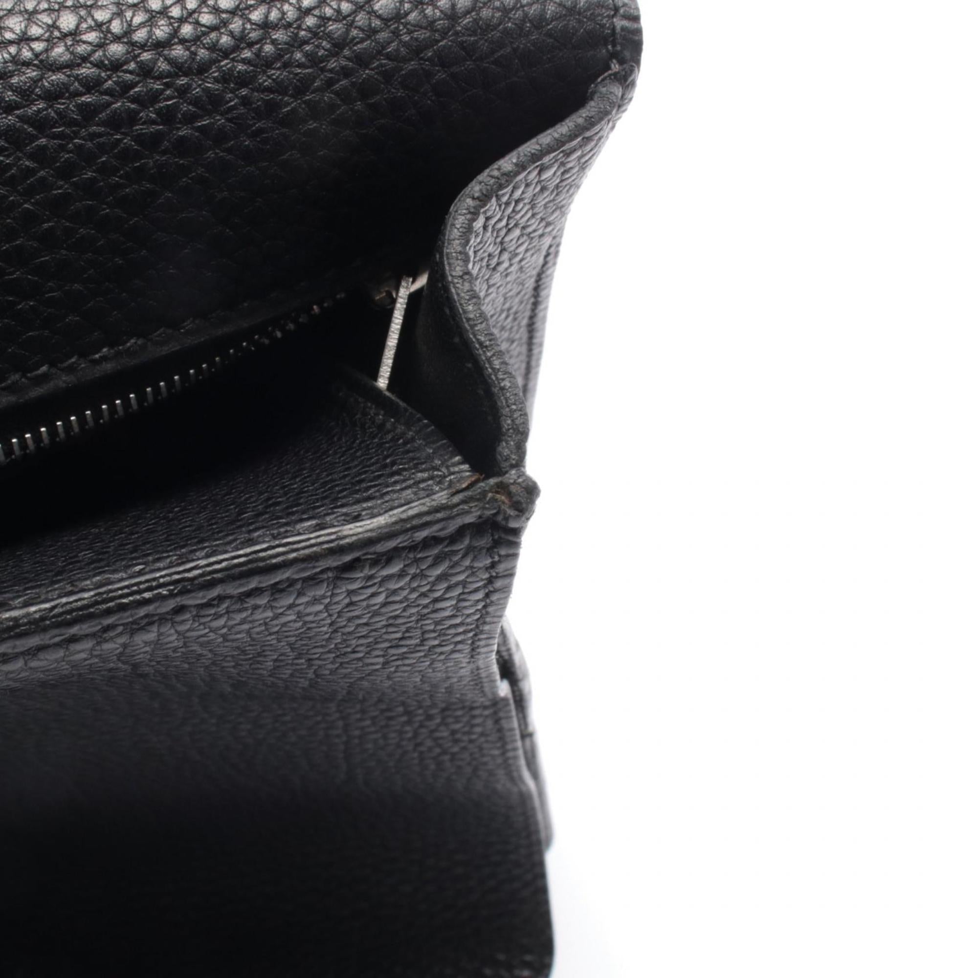 Hermes Black Togo Leather Shoulder Bag (Pre-Owned)