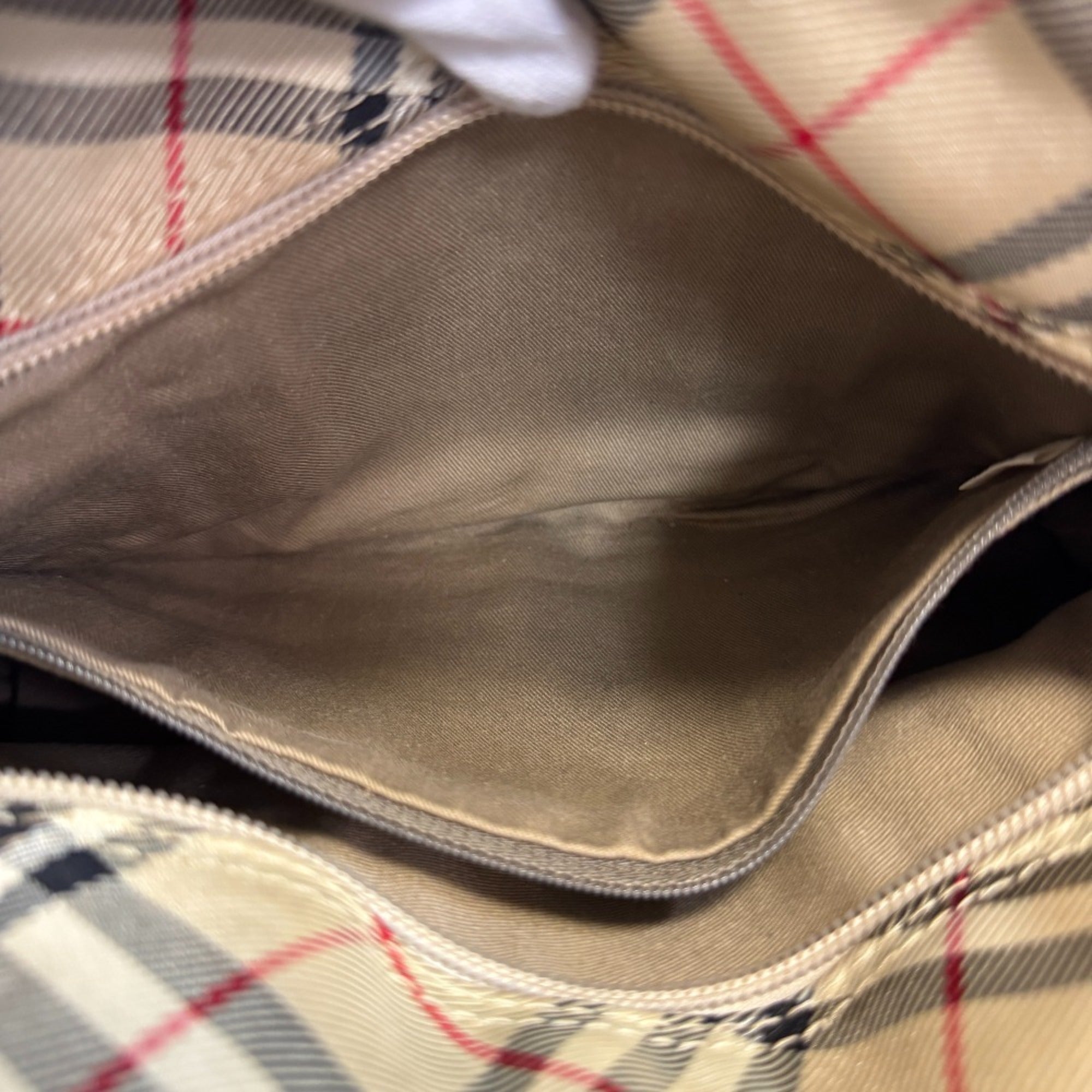 Burberry Green Khaki Canvas Handbag Tote Bag (Pre-Owned)