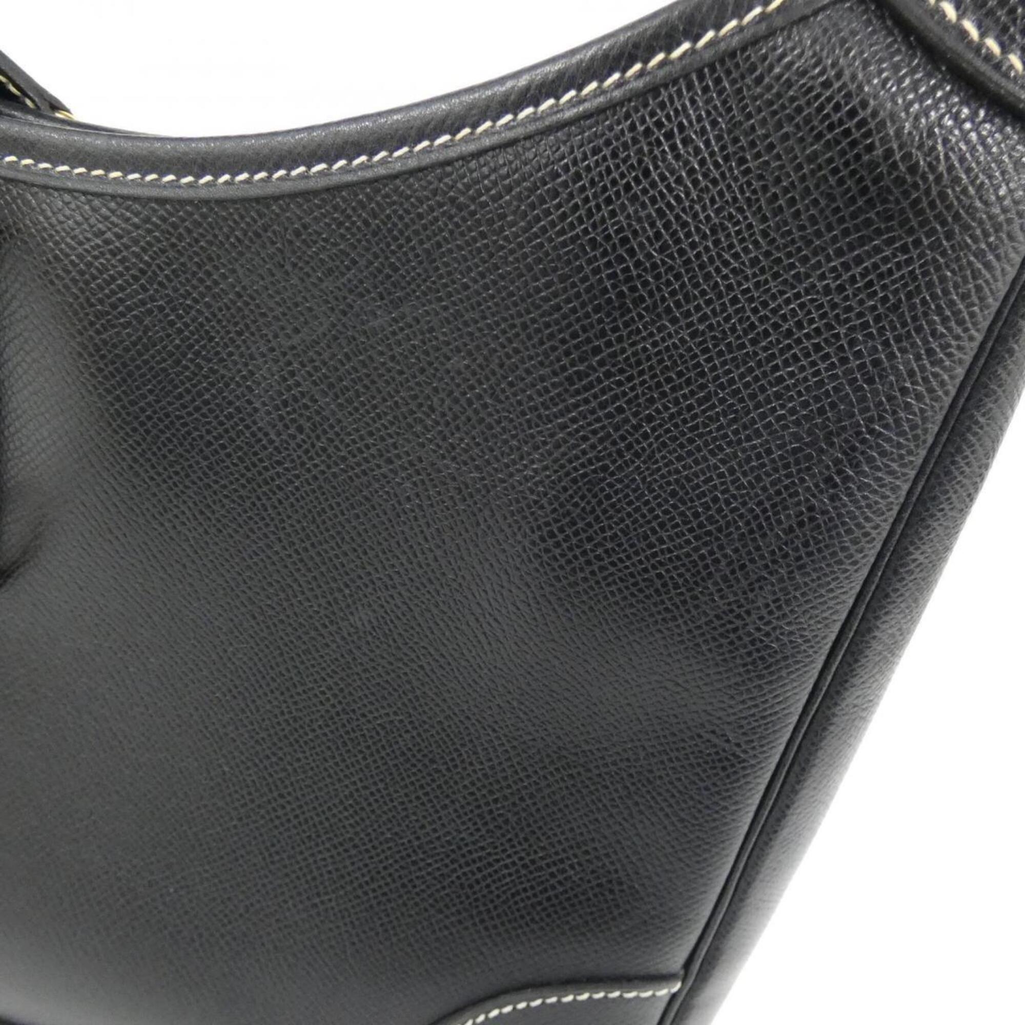 Hermes Black Lisse Leather Shoulder Bag (Pre-Owned)