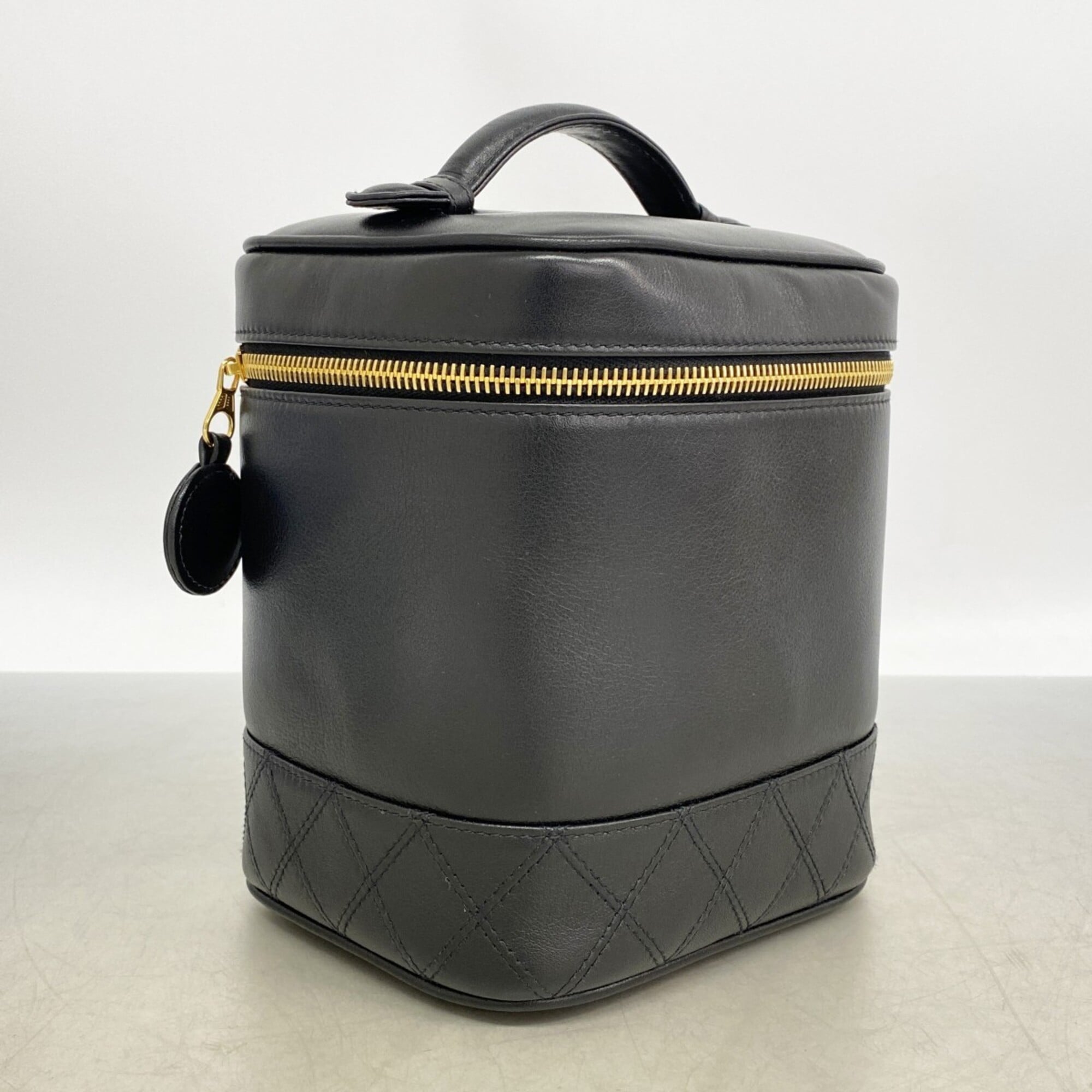 Chanel Black Leather Vanity Bag (Pre-Owned)