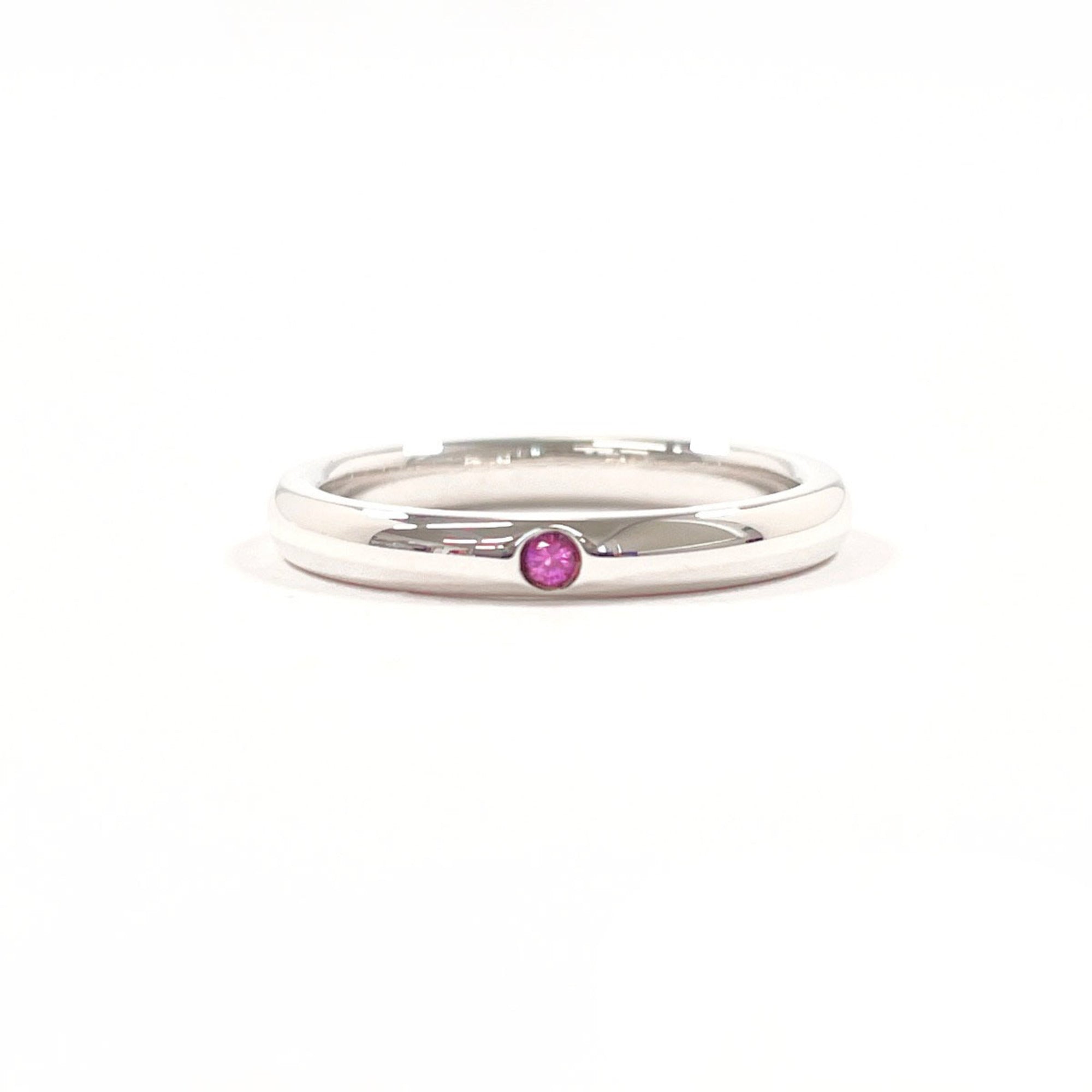Tiffany Silver Pink Silver 925 Band Ring (Pre-Owned)