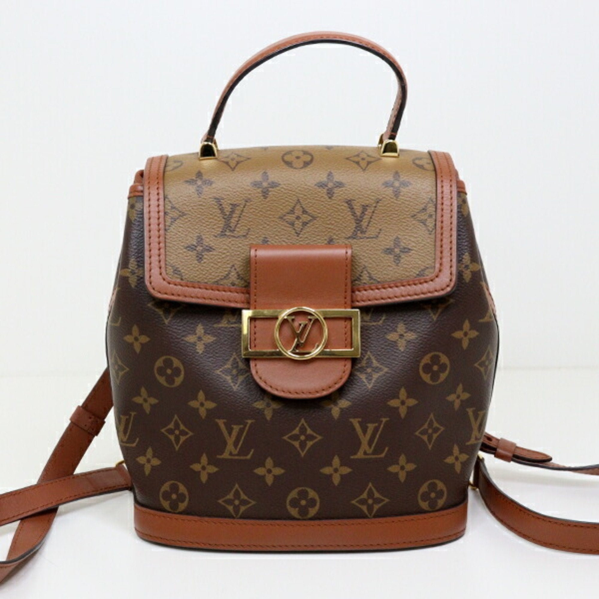 Louis Vuitton Monogram Reverse Beige Brown Monogram Monogram Reverse Monogram Backpack (Pre-Owned)