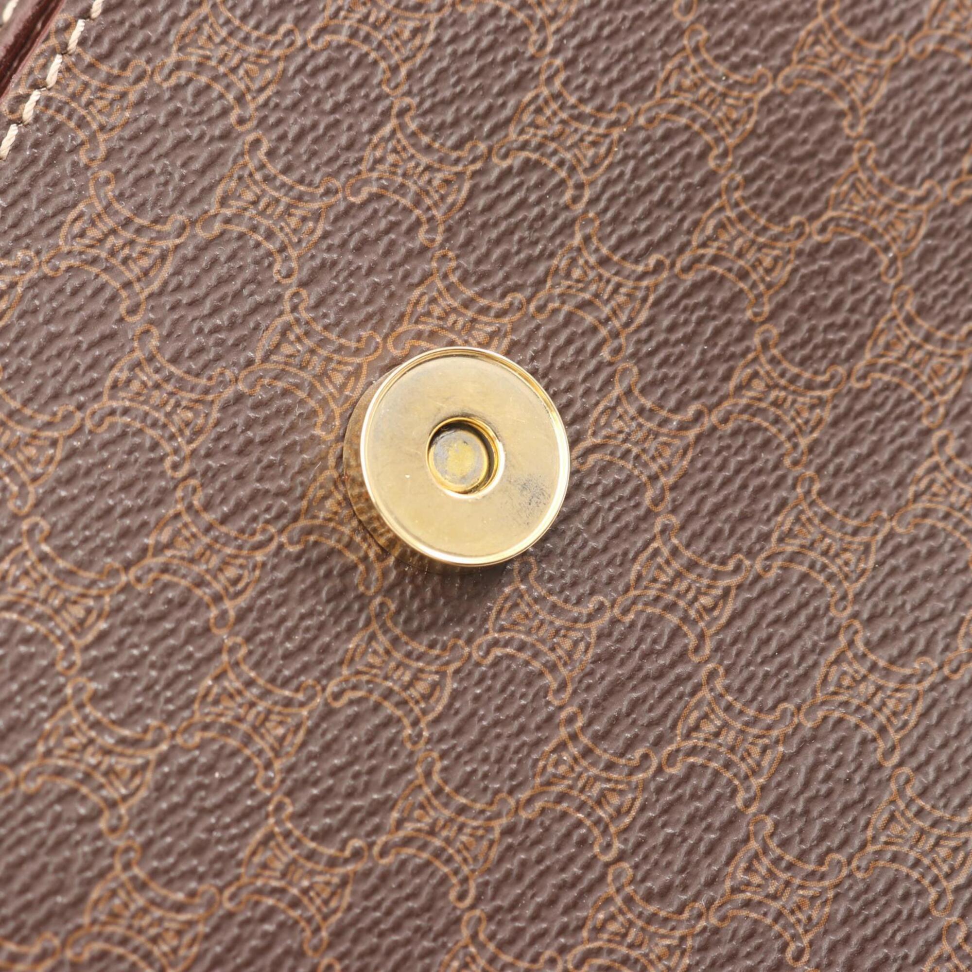 Celine Brown Coated Canvas Leather Handbag (Pre-Owned)