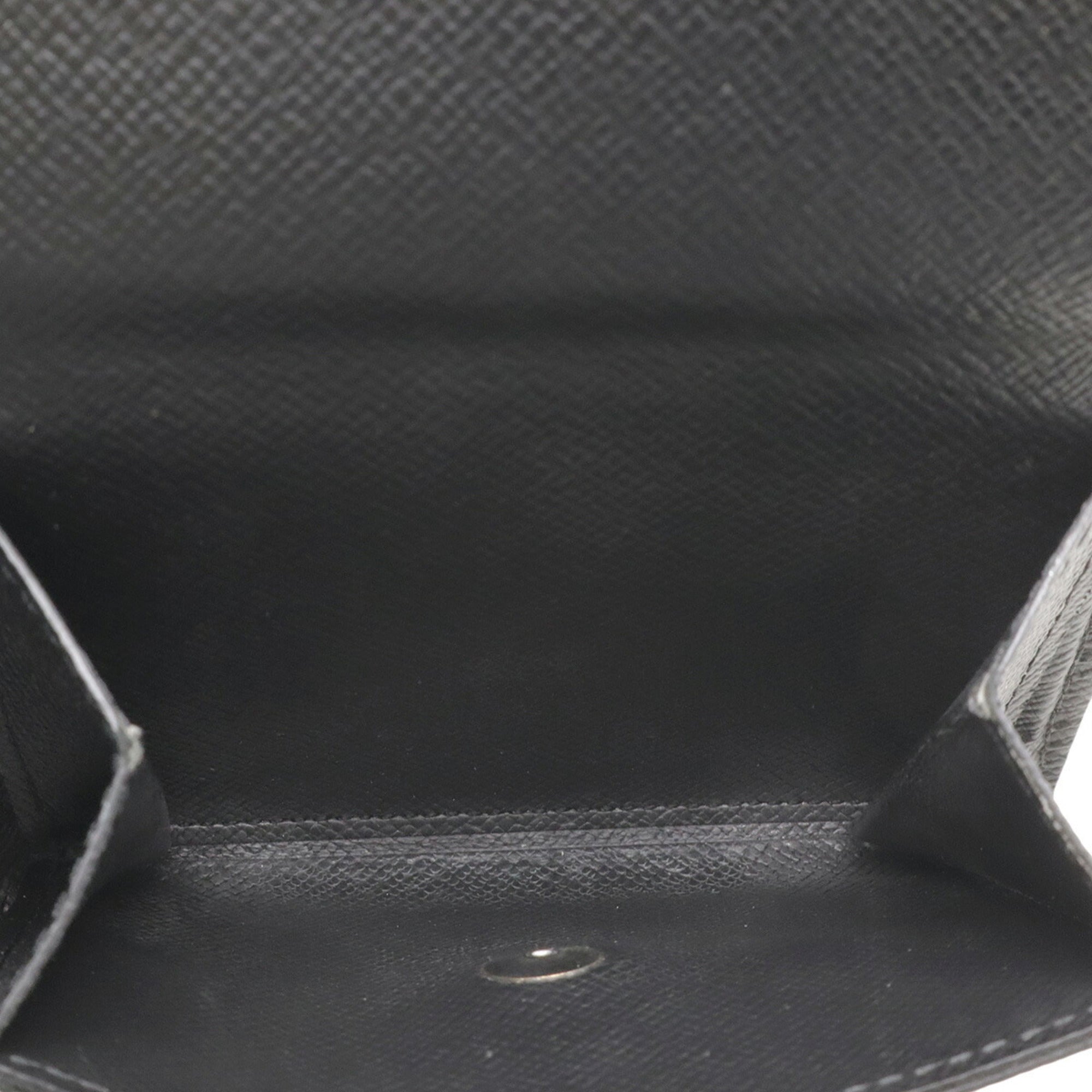 Louis Vuitton Black Noir Taiga Leather Wallet (Bi-Fold) (Pre-Owned)