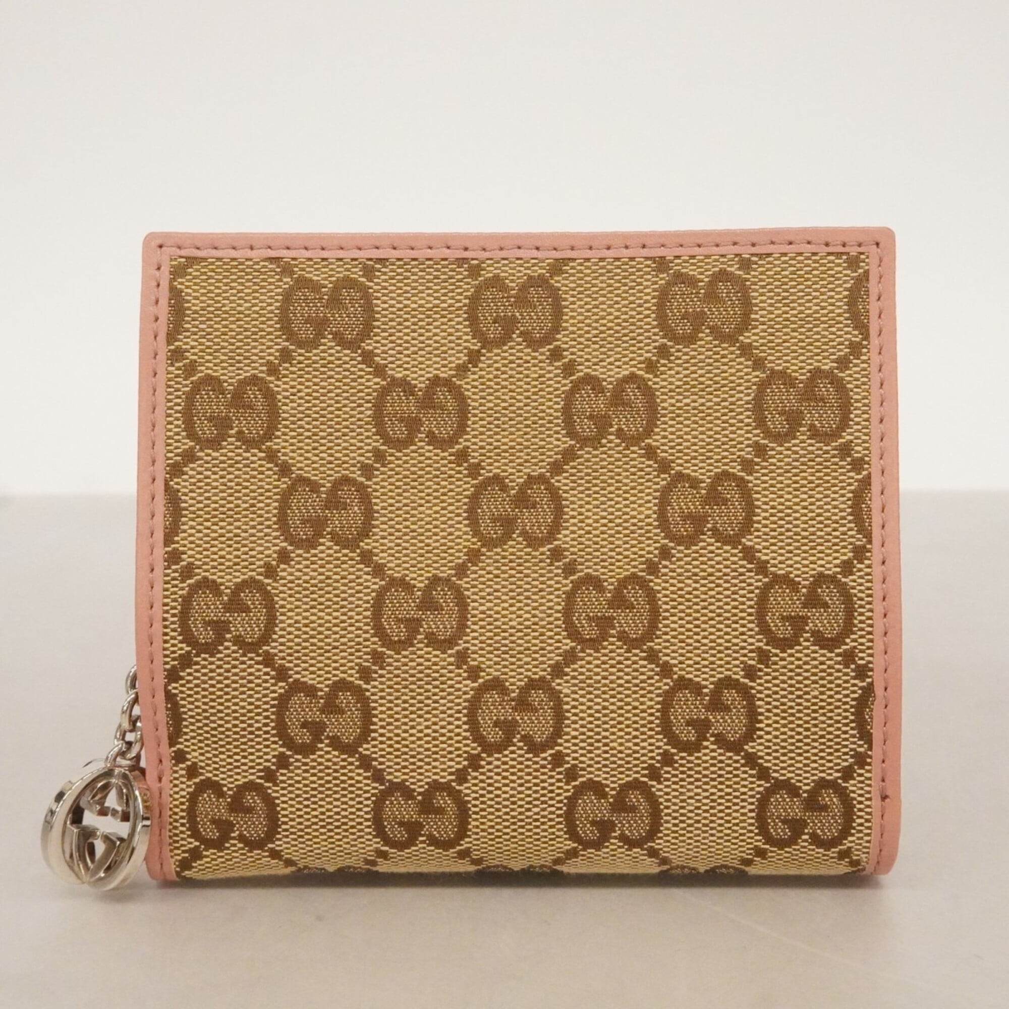 Gucci Brown Pink Canvas Wallet (Bi-Fold) (Pre-Owned)