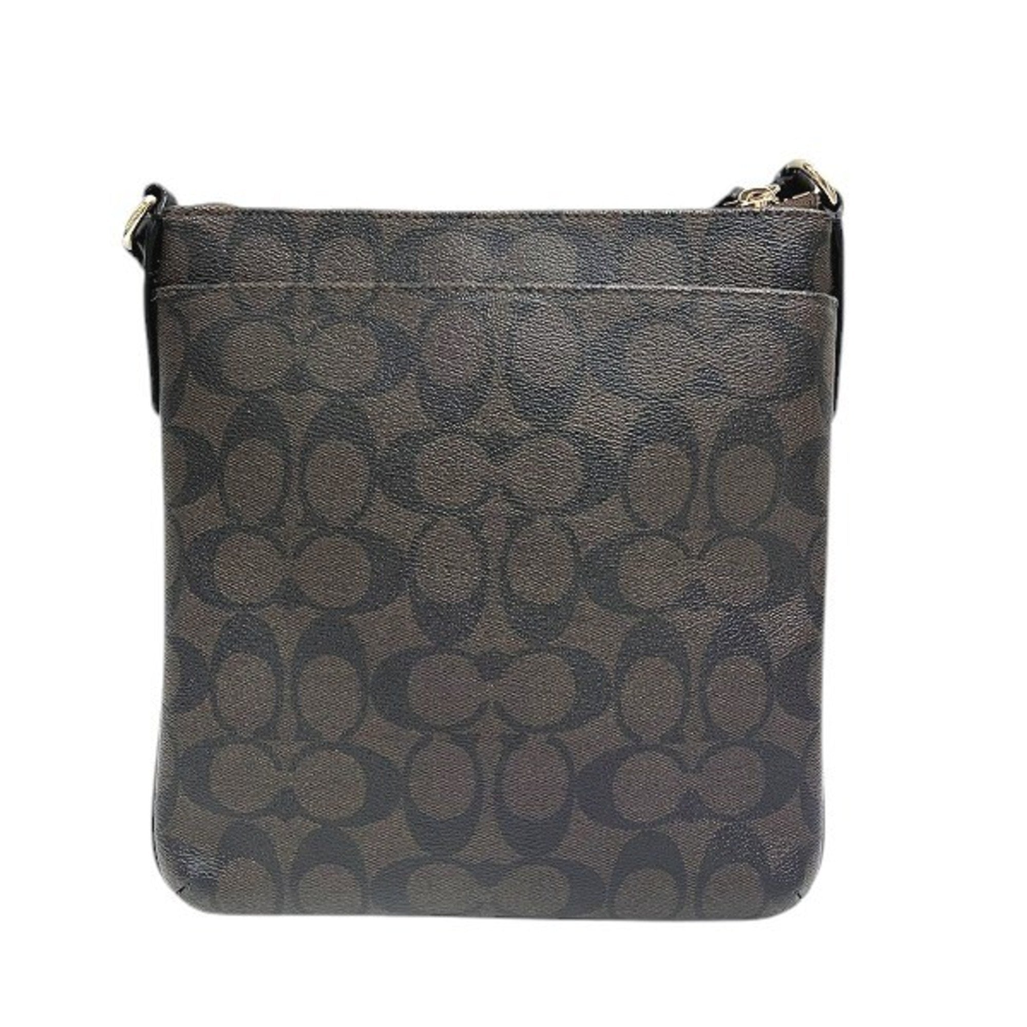 Coach Signature Brown Pvc Shoulder Bag (Pre-Owned)