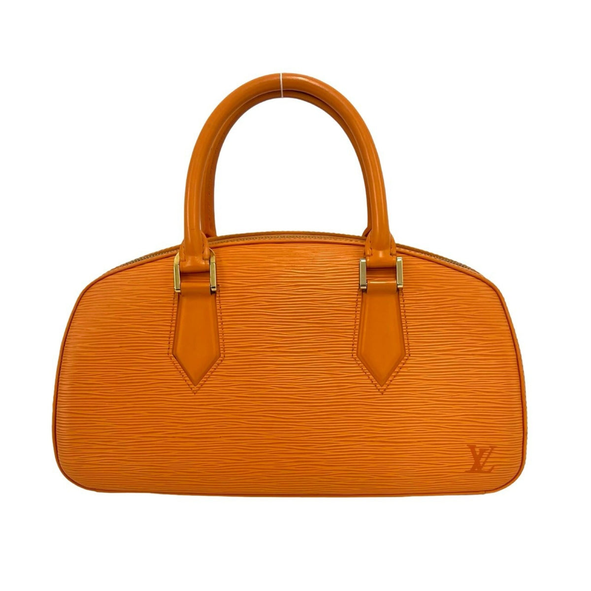 Louis Vuitton Orange Leather Boston Bag Handbag (Pre-Owned)