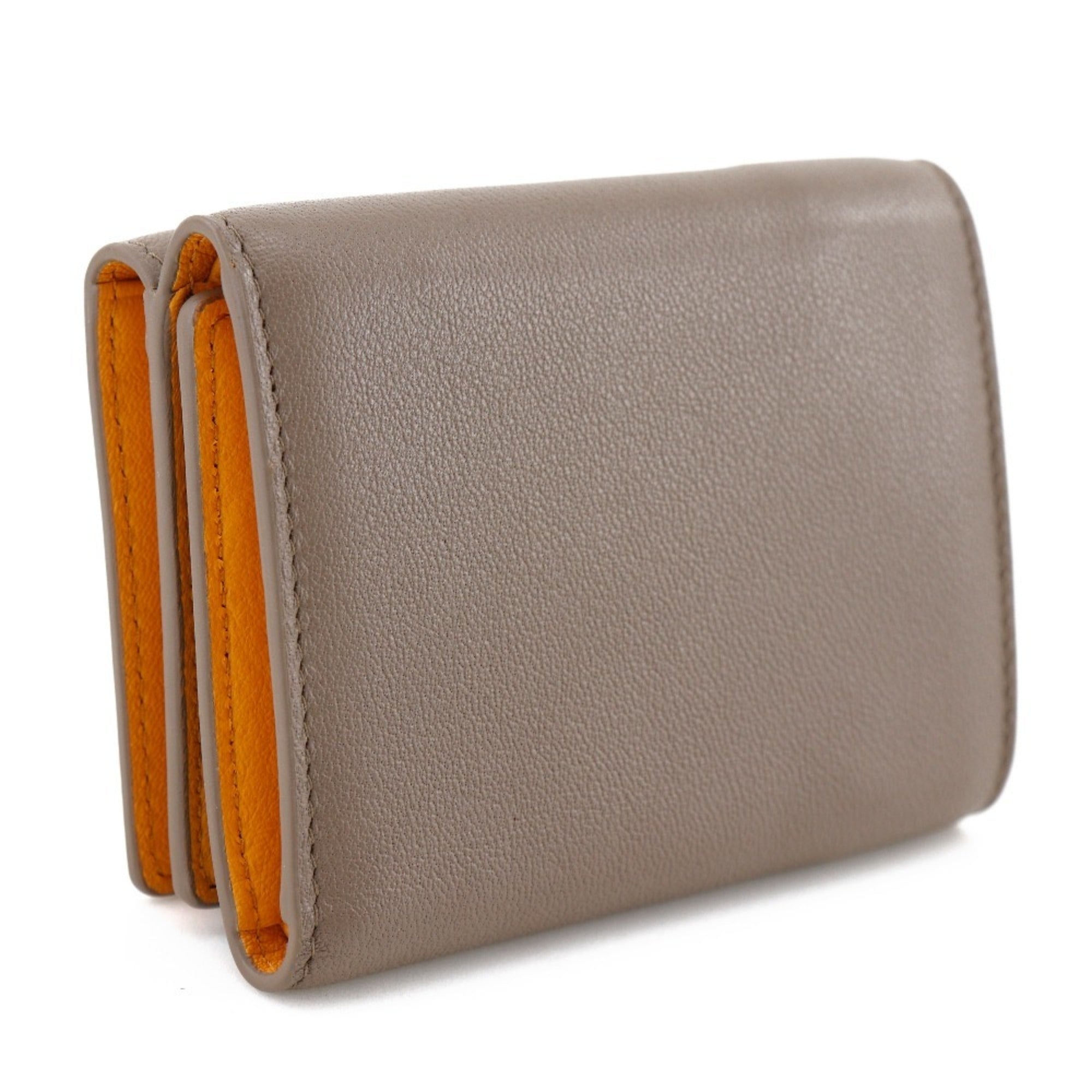 Hunting World Brown Orange Leather Wallet (Tri-Fold) (Pre-Owned)