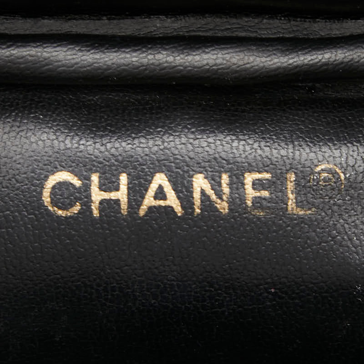 Chanel Black Leather Handbag Vanity Bag (Pre-Owned)