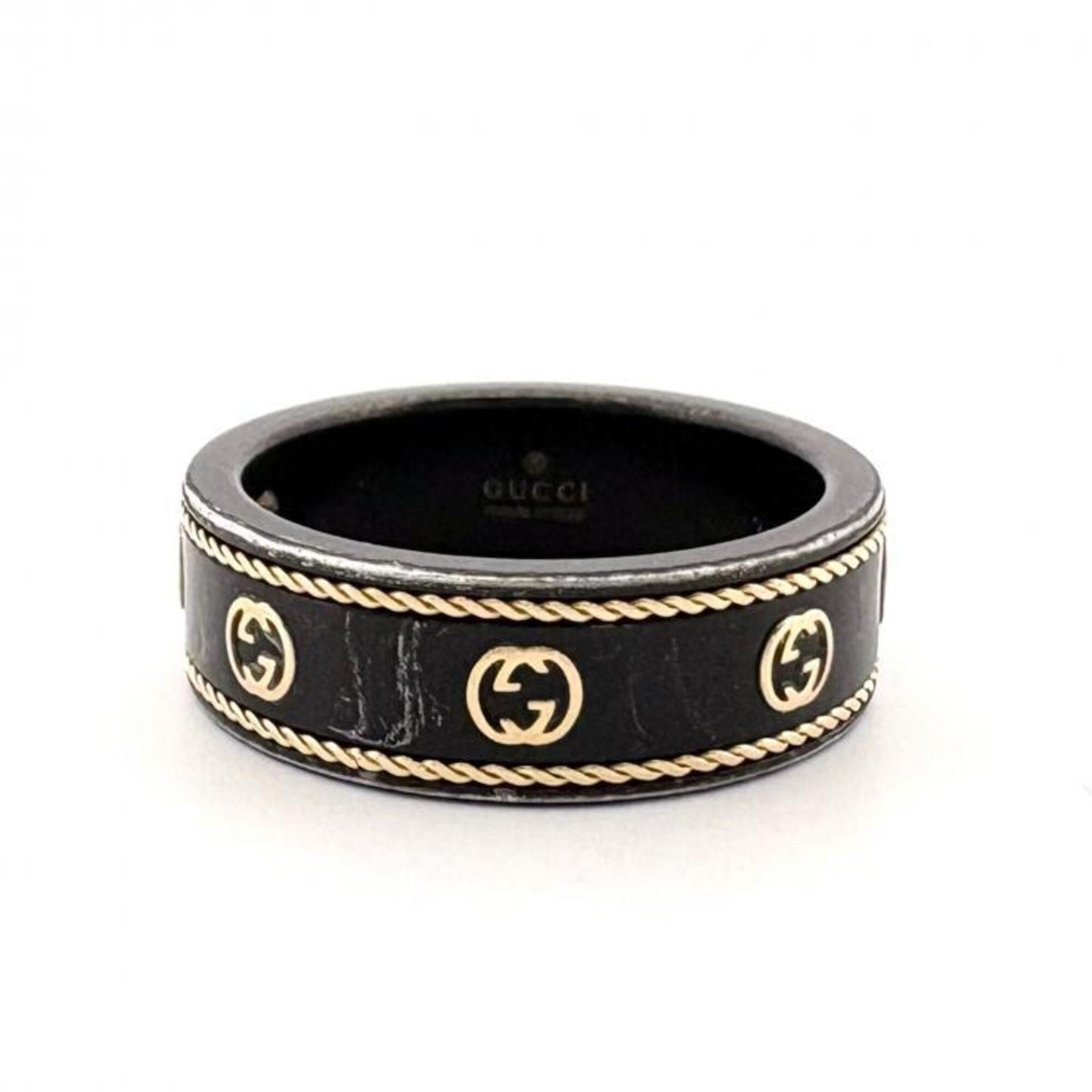 Gucci Gold Black Gold (18K) Band Ring (Pre-Owned)