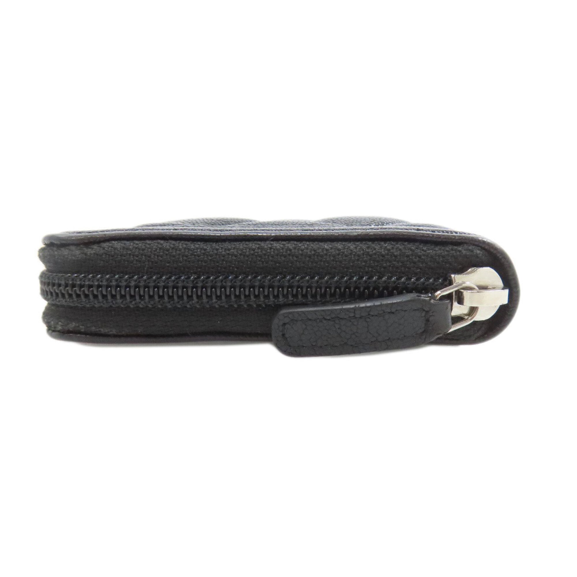 Chanel Boy Chanel Black Leather Long Wallet (Bi-Fold) (Pre-Owned)