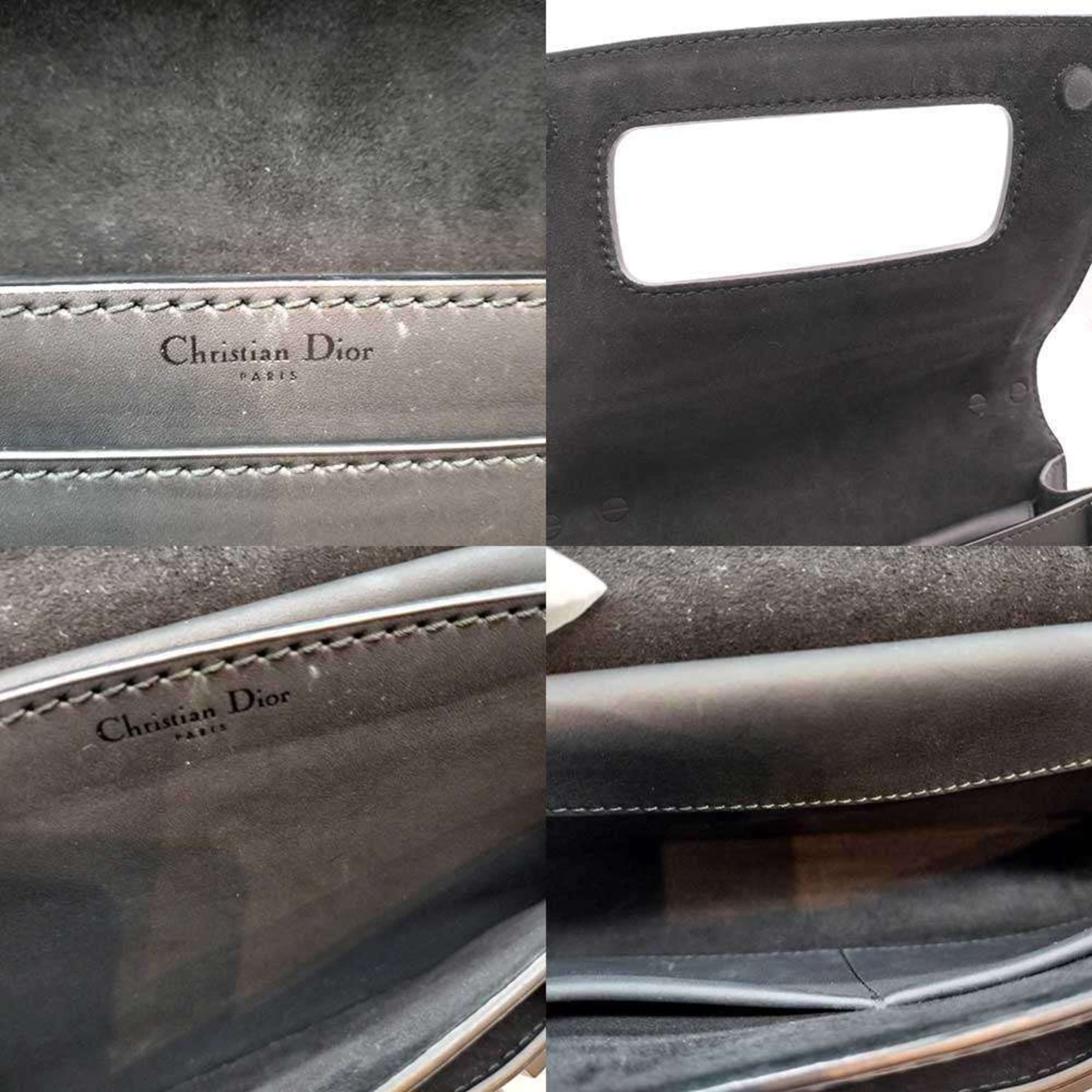 Christian Dior Black Leather Shoulder Bag (Pre-Owned)