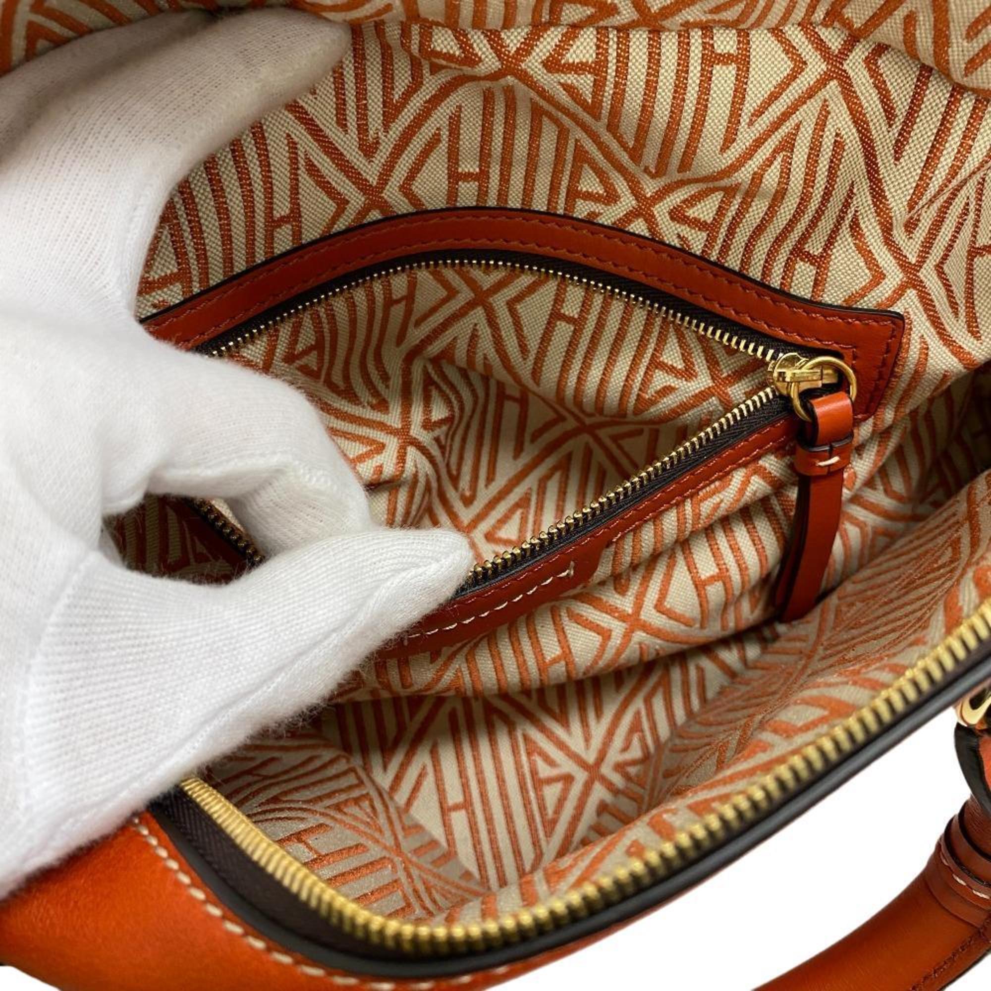 Chloé Orange Leather Handbag Shoulder Bag (Pre-Owned)
