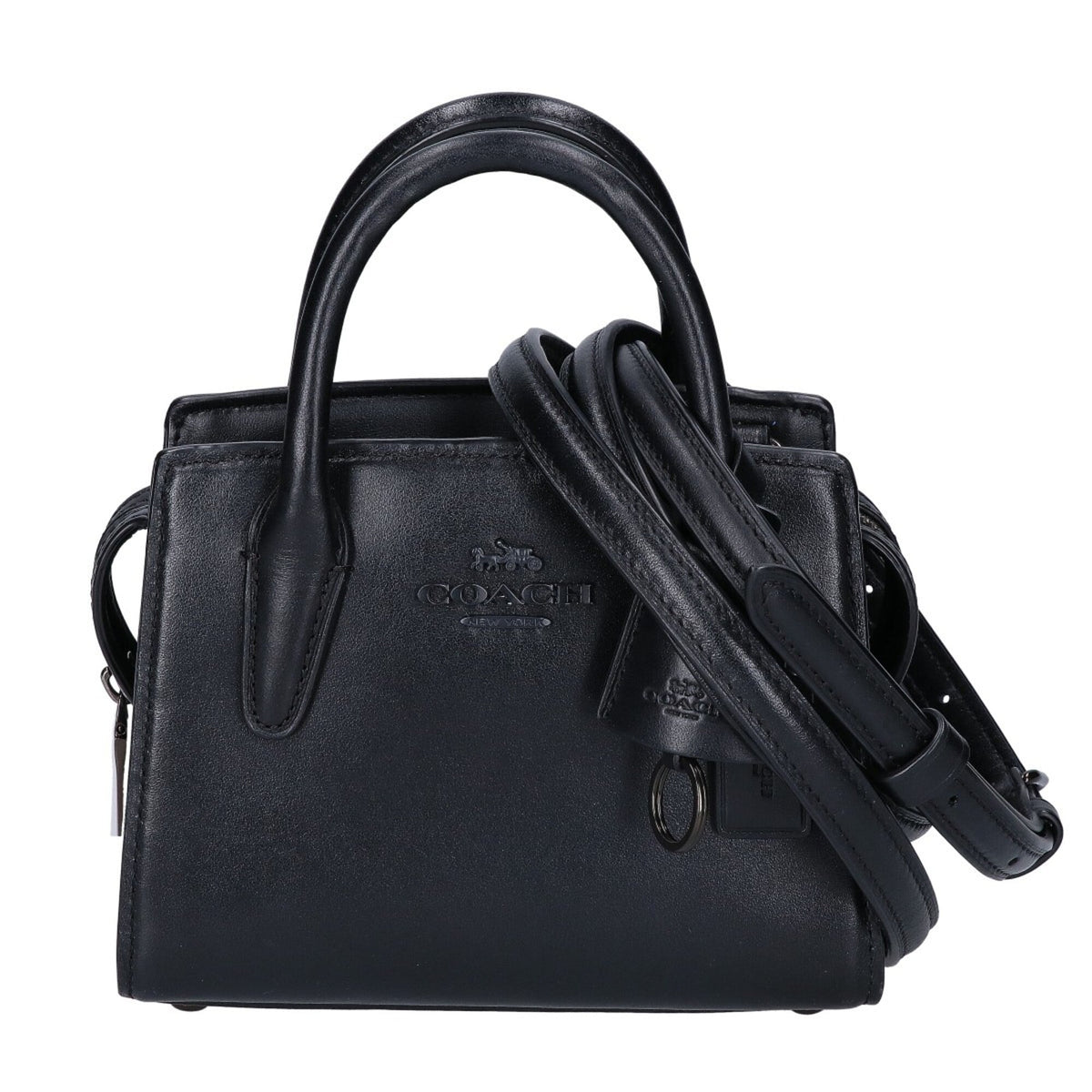 Coach Black Leather Handbag (Pre-Owned)