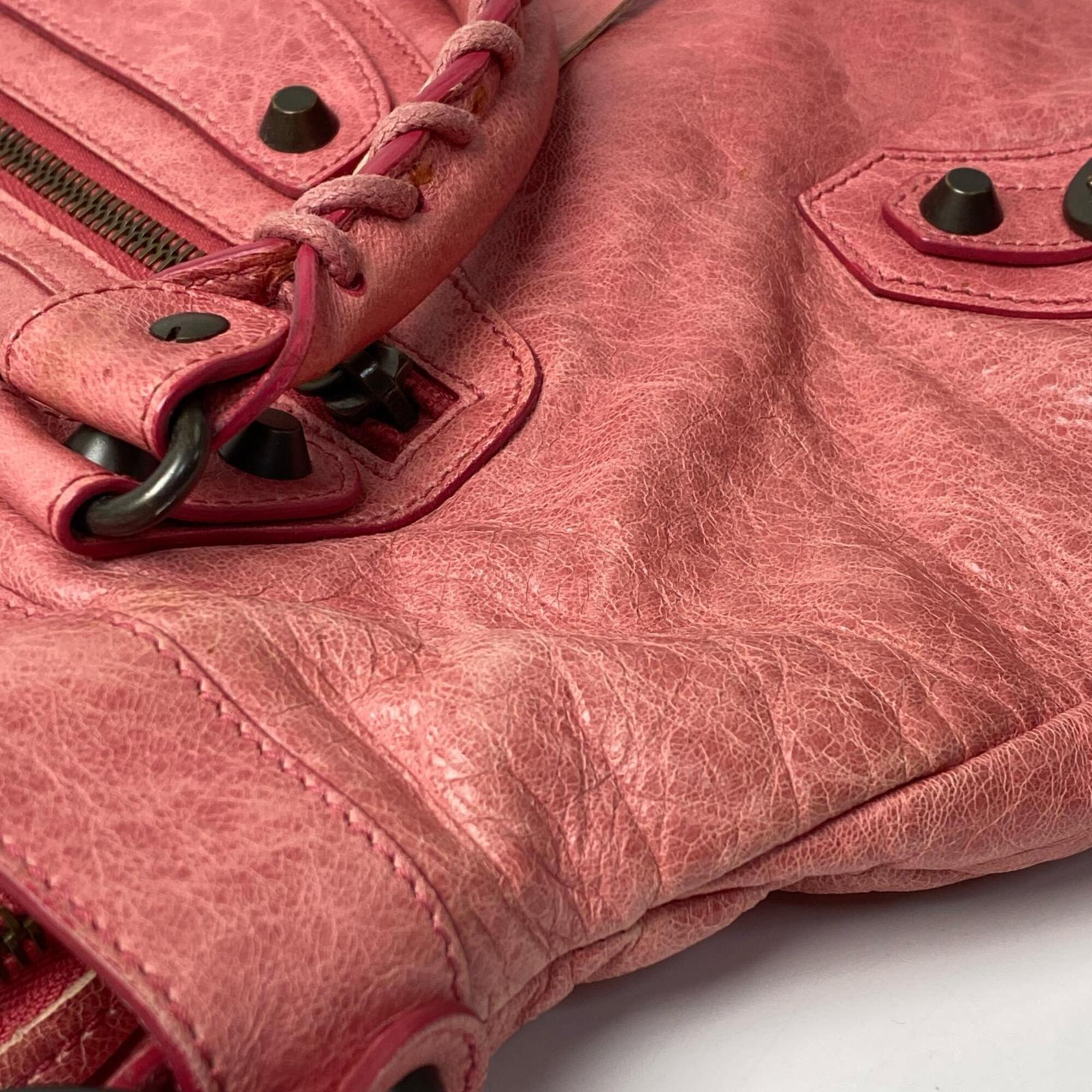 Balenciaga Pink Leather Handbag Shoulder Bag (Pre-Owned)