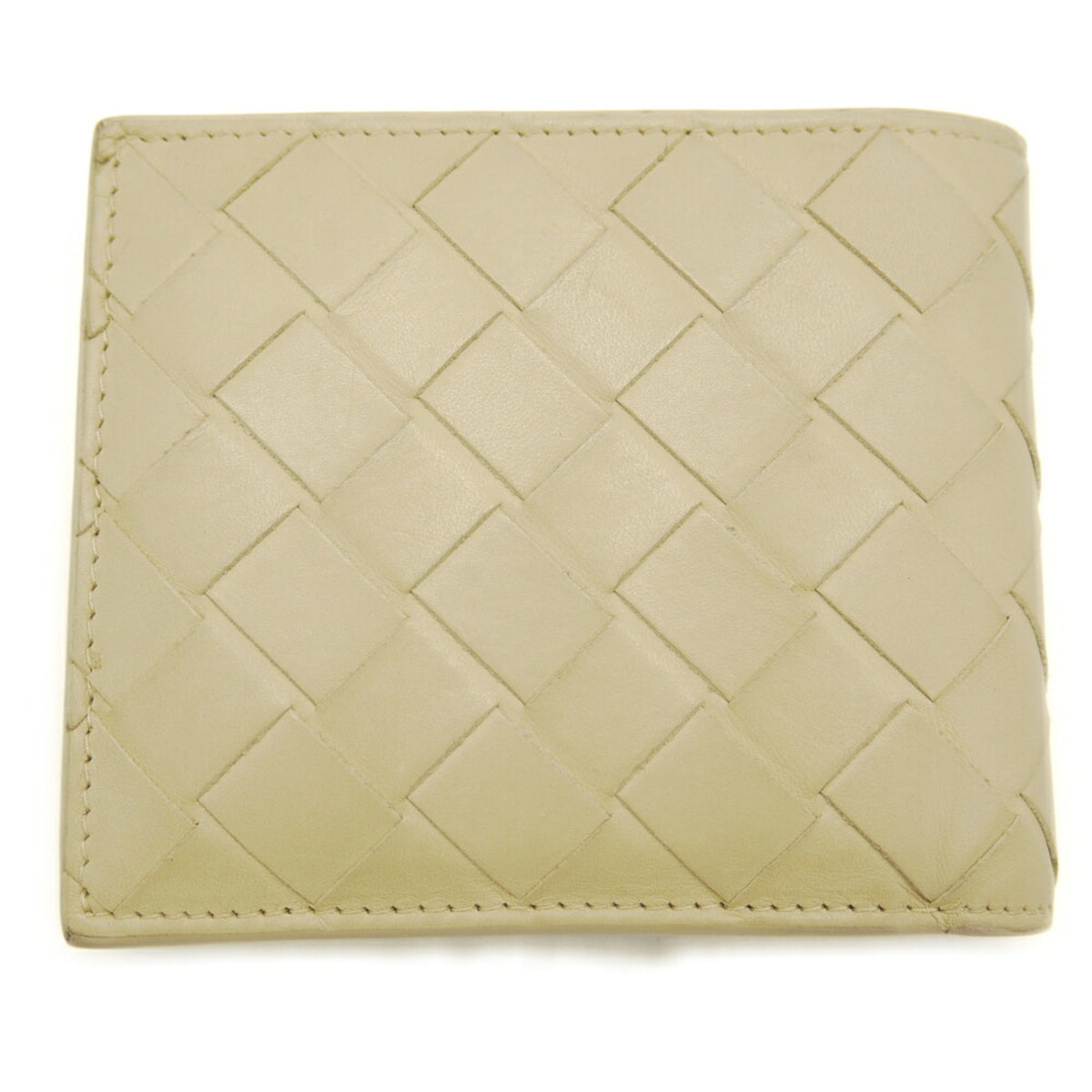 Bottega Veneta Beige Leather Wallet (Bi-Fold) (Pre-Owned)