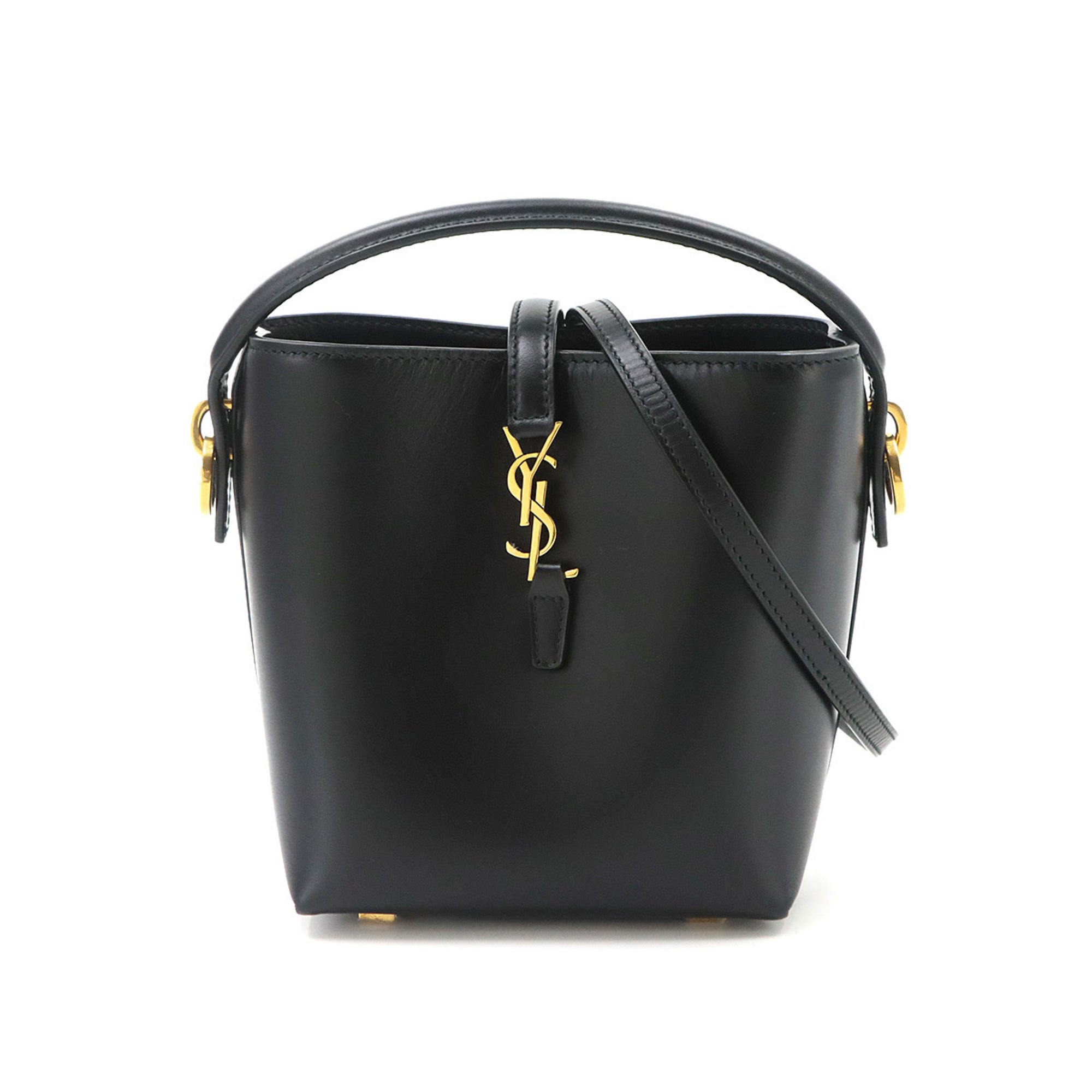 Saint Laurent Black Leather Handbag Shoulder Bag (Pre-Owned)
