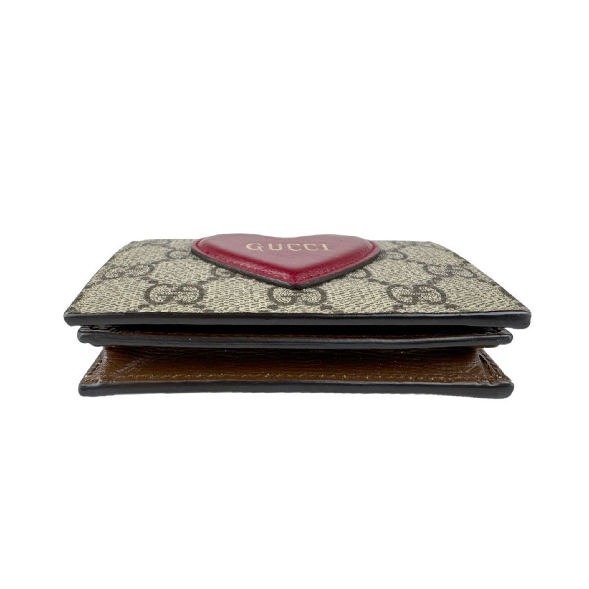 Gucci Brown Dark Red Gg Supreme Long Wallet (Bi-Fold) (Pre-Owned)
