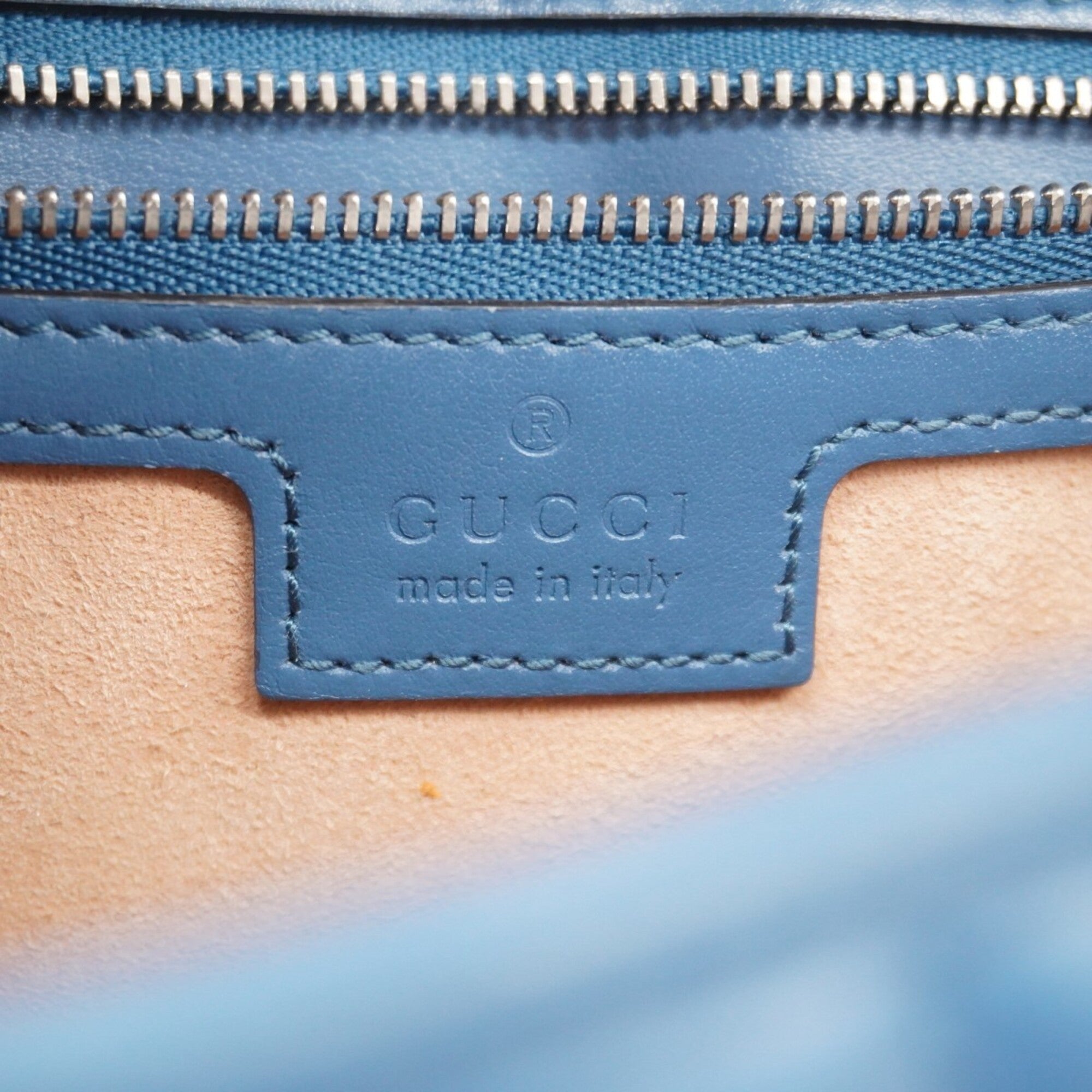 Gucci Blue Leather Shoulder Bag (Pre-Owned)