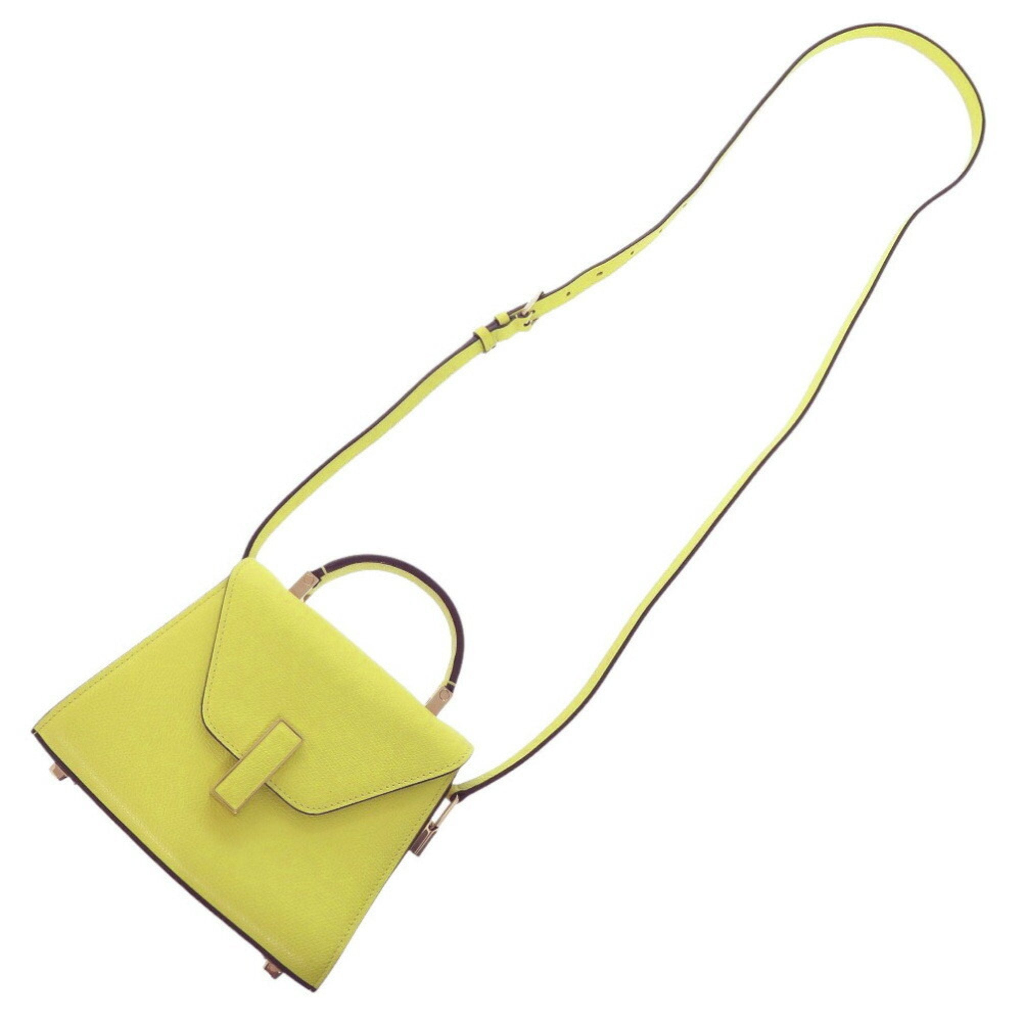 Valextra Yellow Leather Handbag (Pre-Owned)