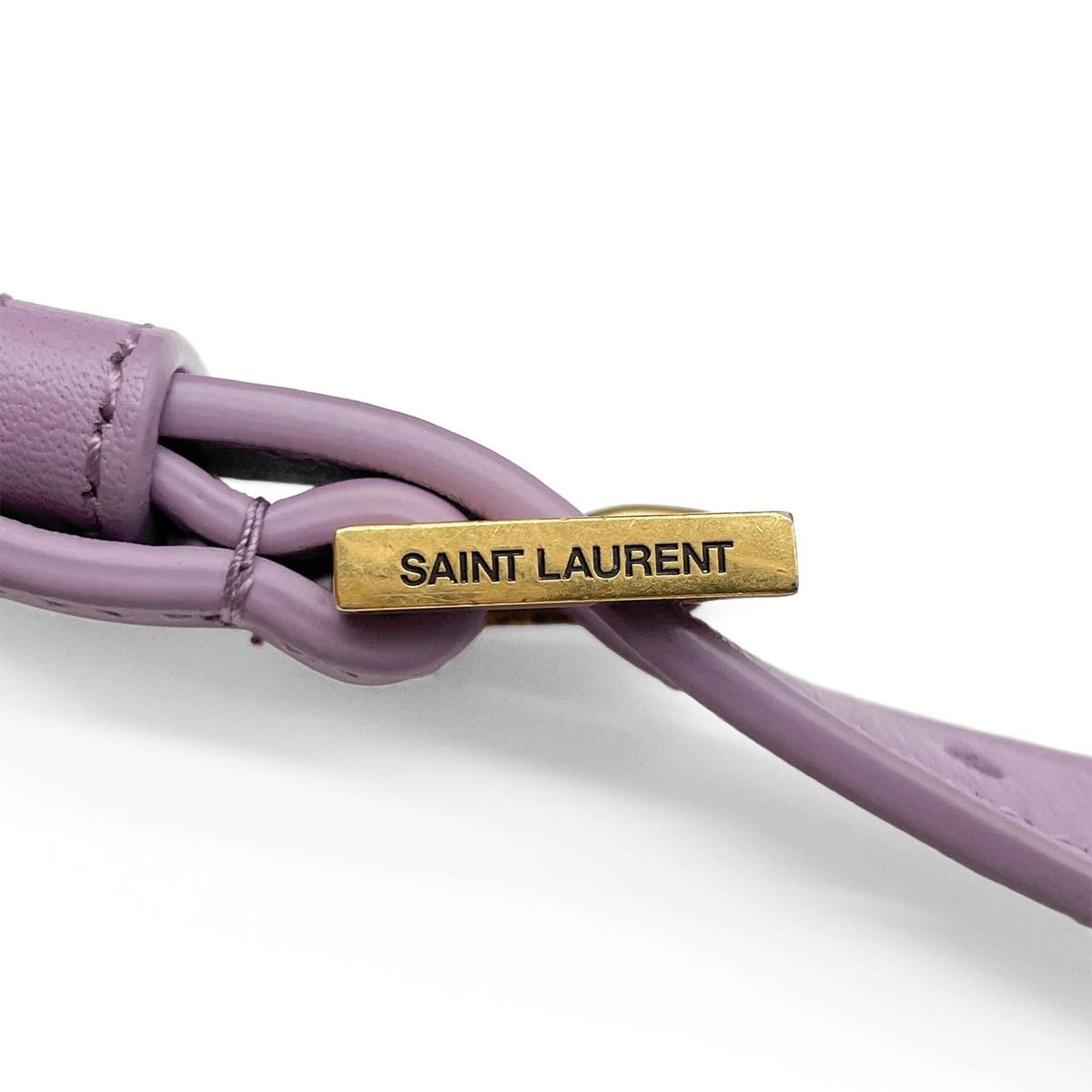 Yves Saint Laurent Purple Denim Shoulder Bag Vanity Bag (Pre-Owned)