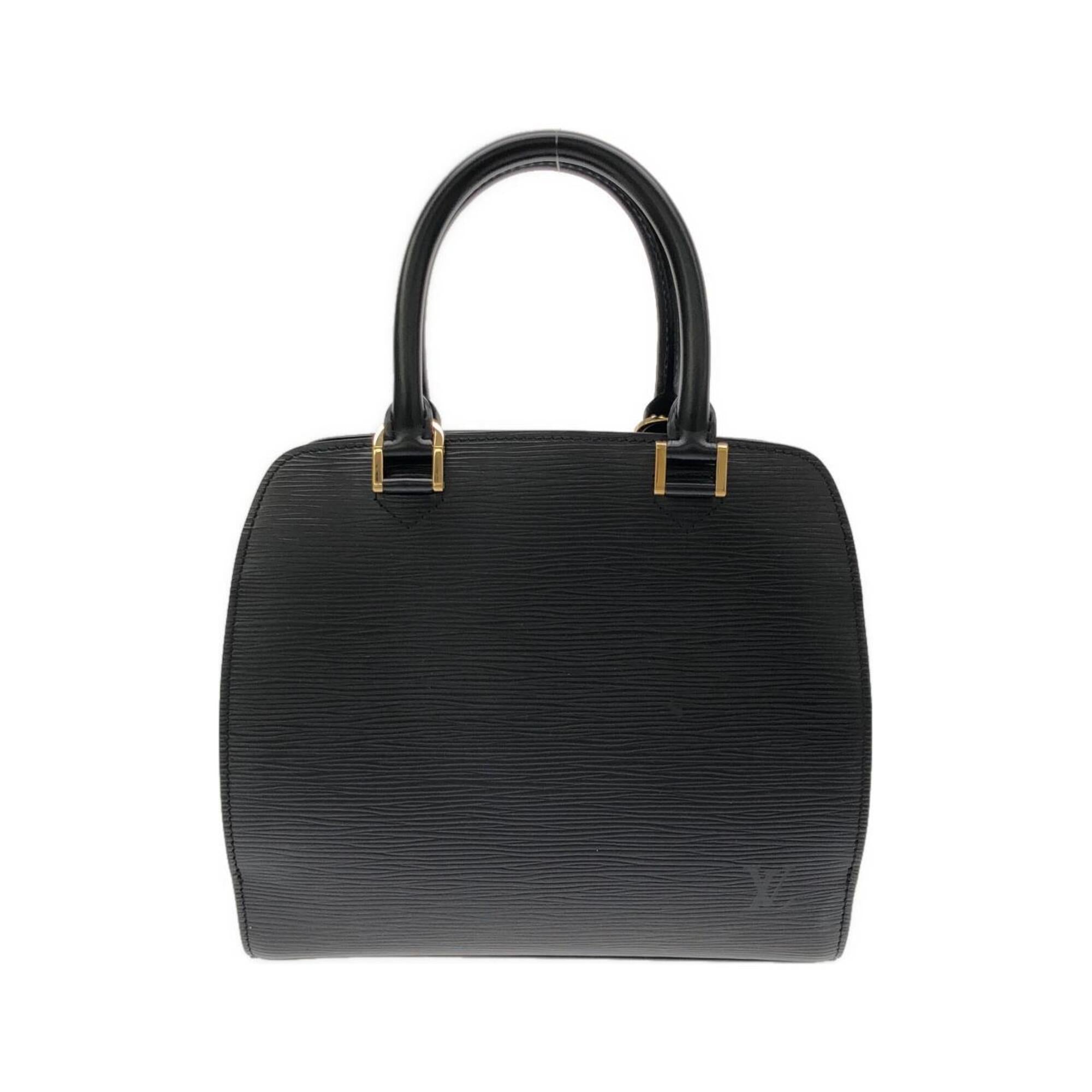 Louis Vuitton Black Leather Handbag (Pre-Owned)