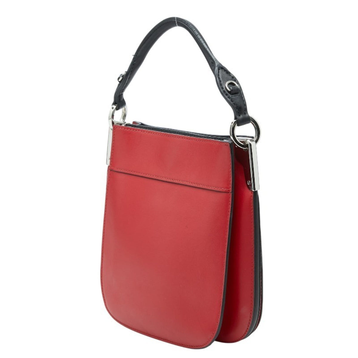 Prada Red Color Leather Handbag Shoulder Bag (Pre-Owned)