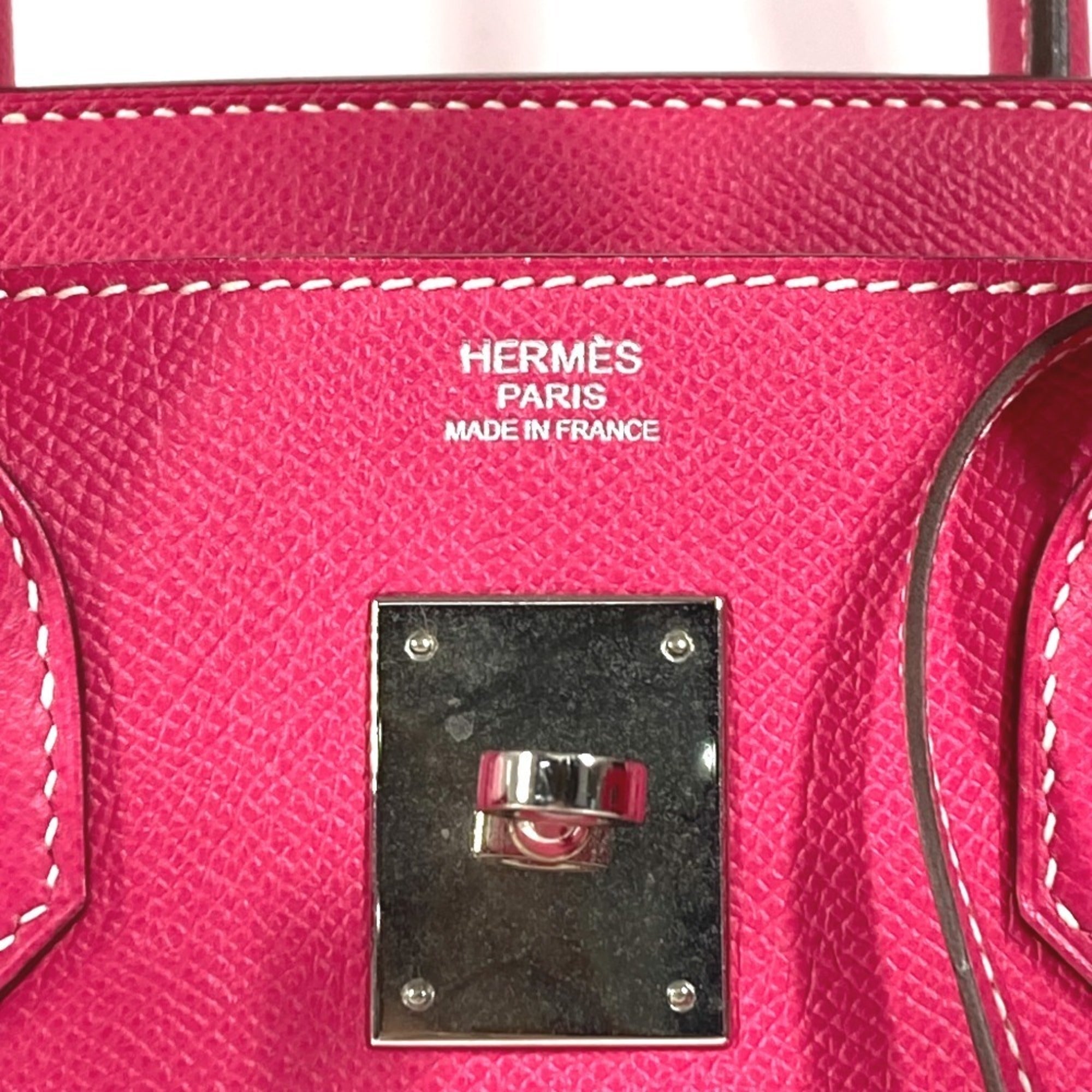 Hermes Pink Rose Tyrien Epsom Leather Handbag Tote Bag (Pre-Owned)