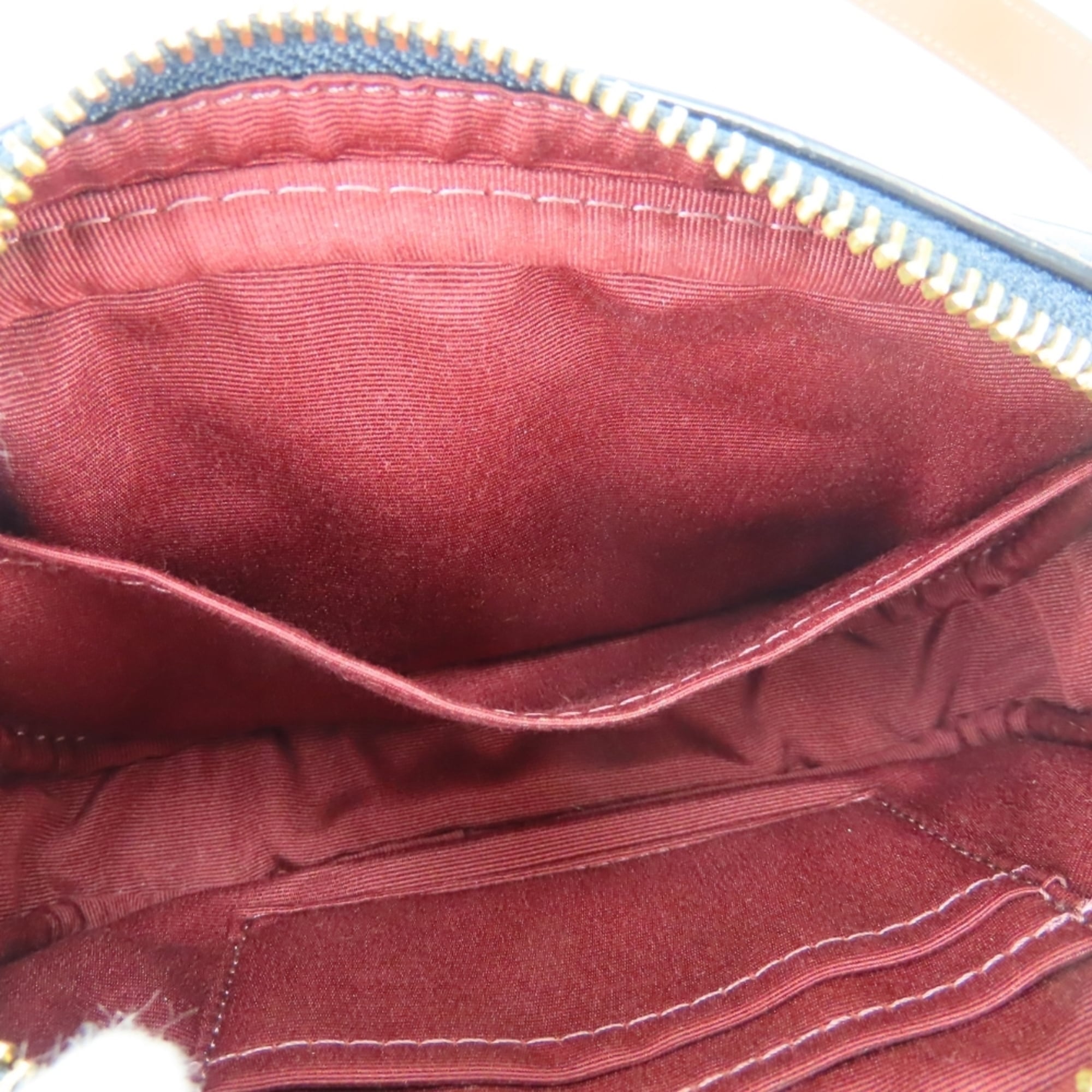Coach Signature Brown Navy Denim Leather Fanny Pack Pouch (Pre-Owned)