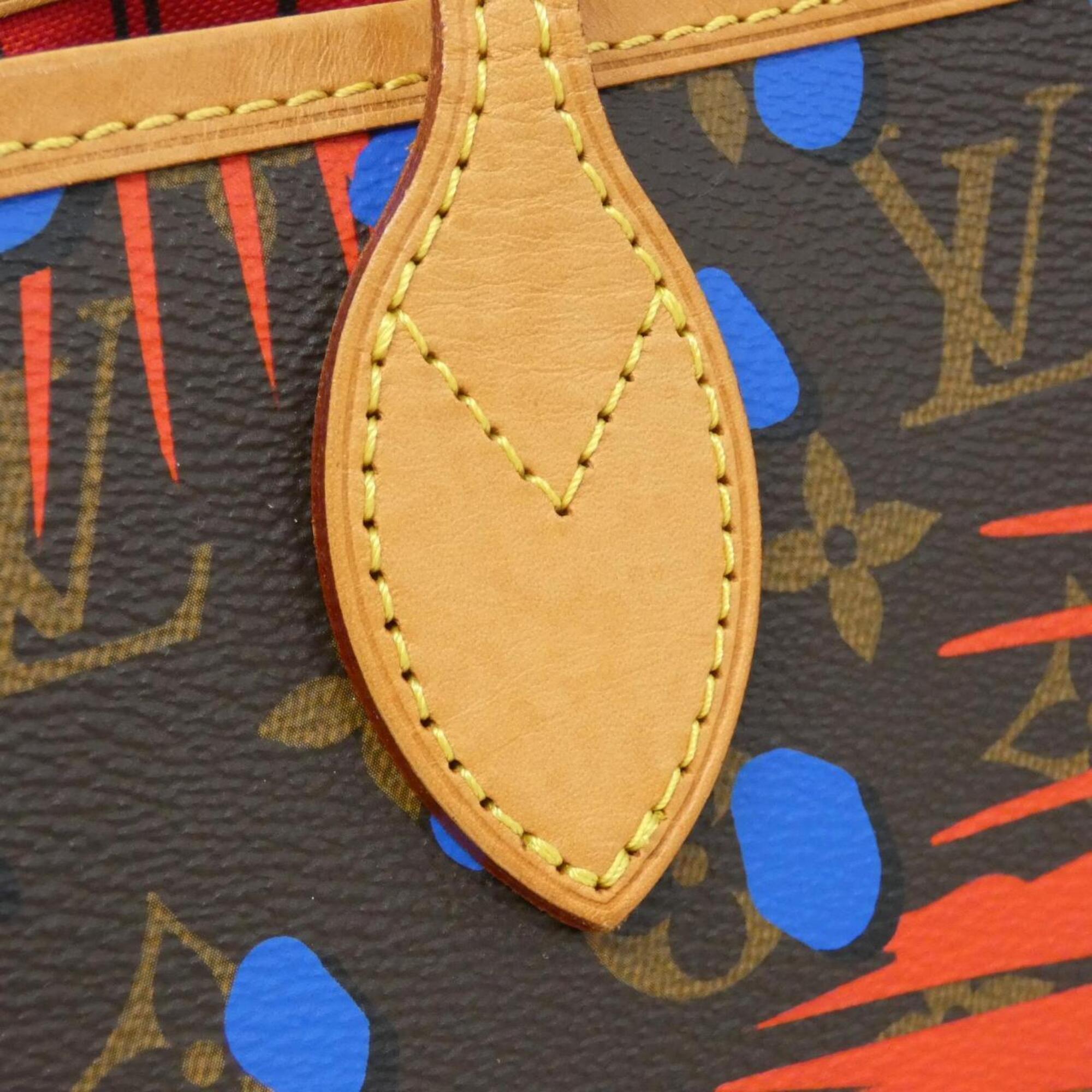 Louis Vuitton Coquelicots Marron Coated Canvas Handbag Pouch (Pre-Owned)