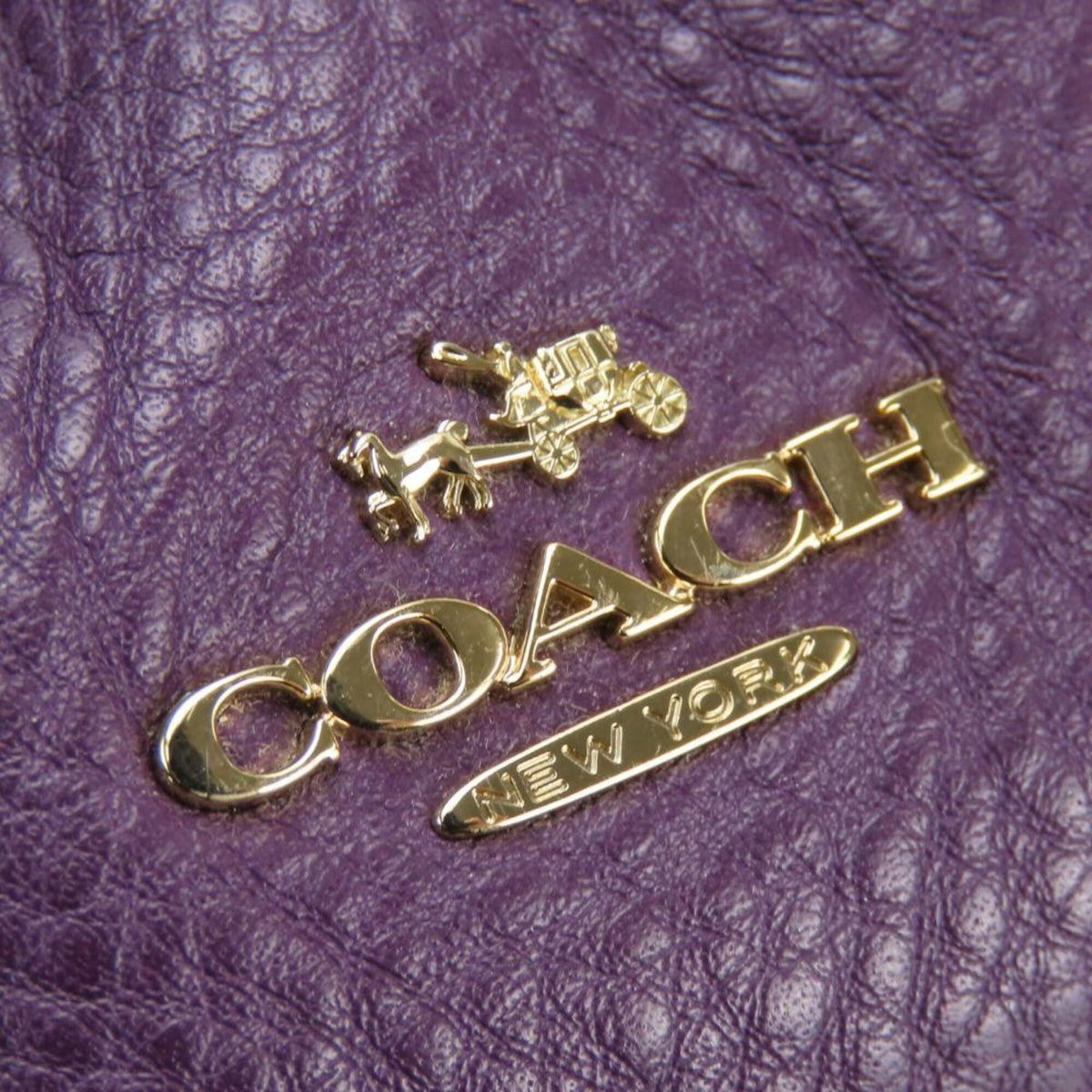Coach Purple Leather Tote Bag (Pre-Owned)